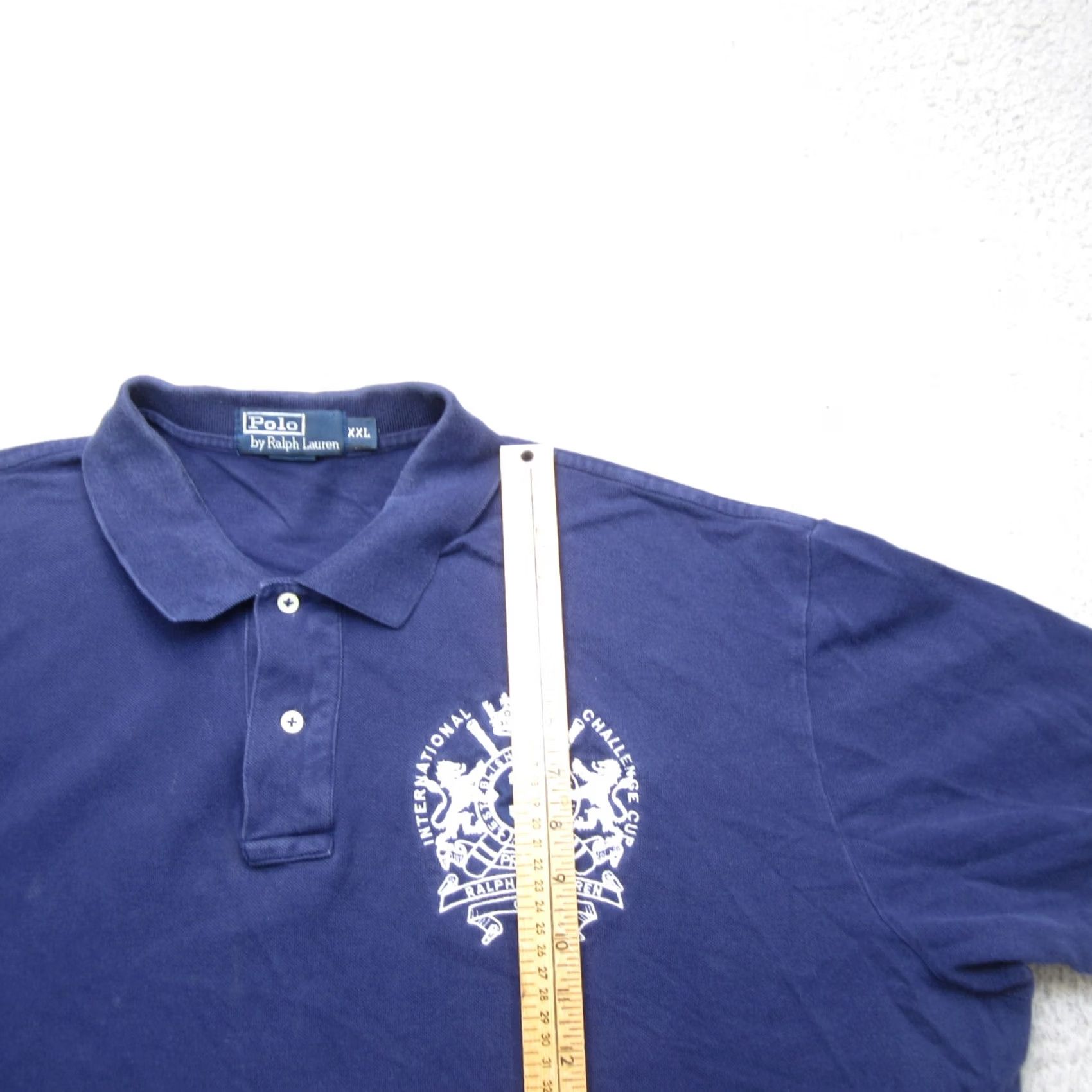 Polo Ralph Lauren VINTAGE Ralph Lauren Polo Shirt Mens 2XL International Challenge Cup PRL NYC Crest Blue Size US XXL / EU 58 / 5 - 7 Thumbnail