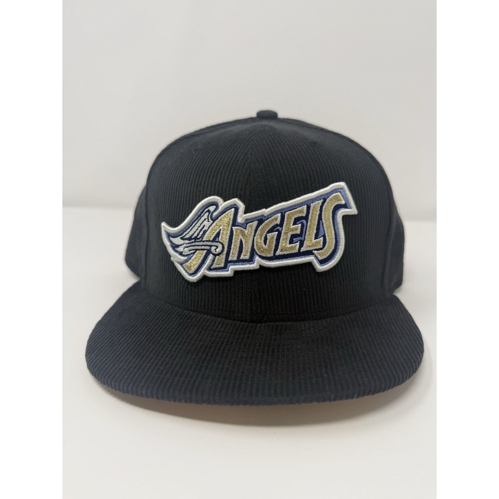 New Era New Era Anaheim Angels Fitted Hat Black Corduroy Size 7 3/8 Size ONE SIZE - 1 Thumbnail