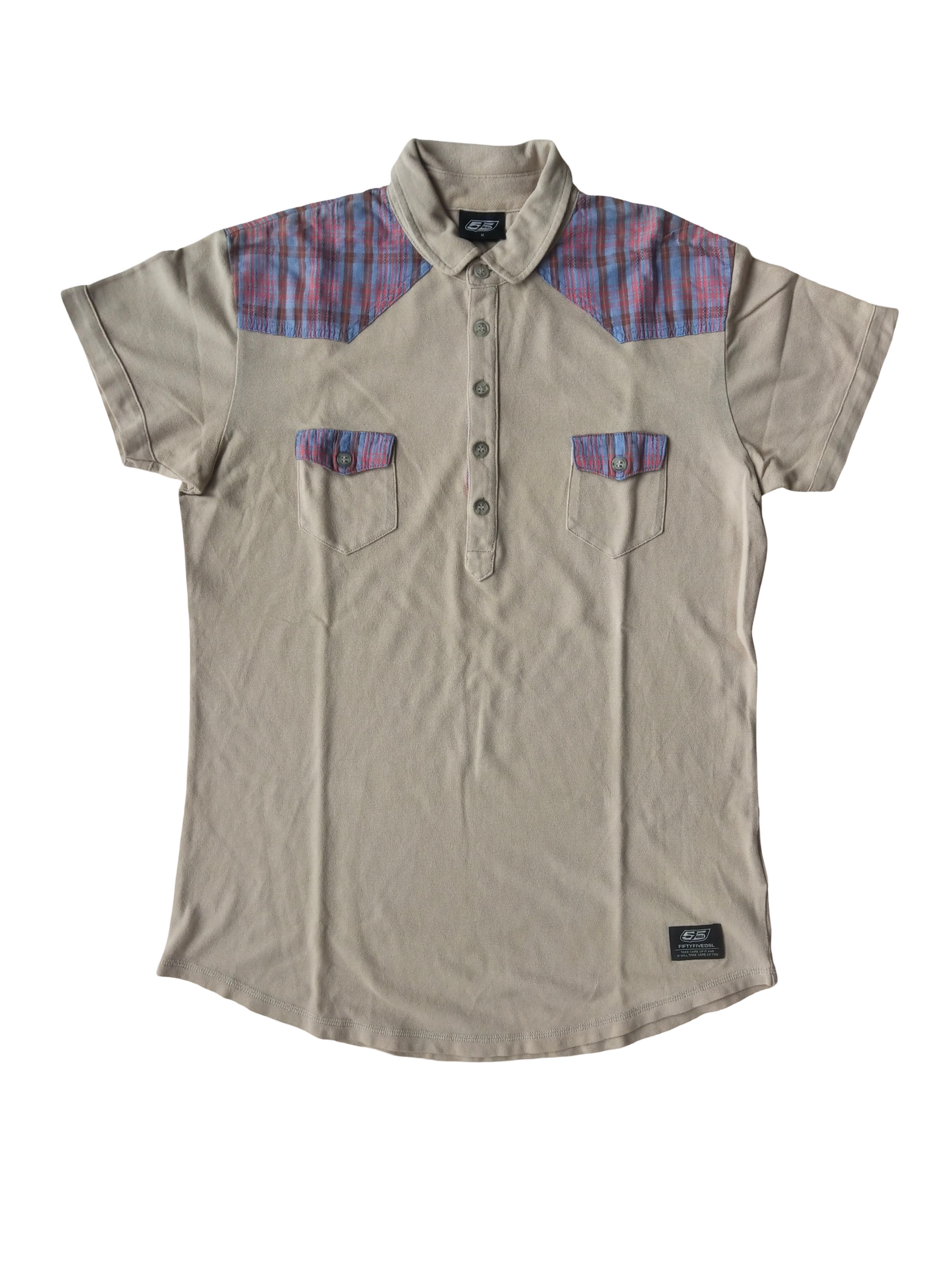 Diesel Vintage 55DSL by Diesel Western Yoke Plaid Polo Shirt Size US M / EU 48-50 / 2 - 1 Thumbnail