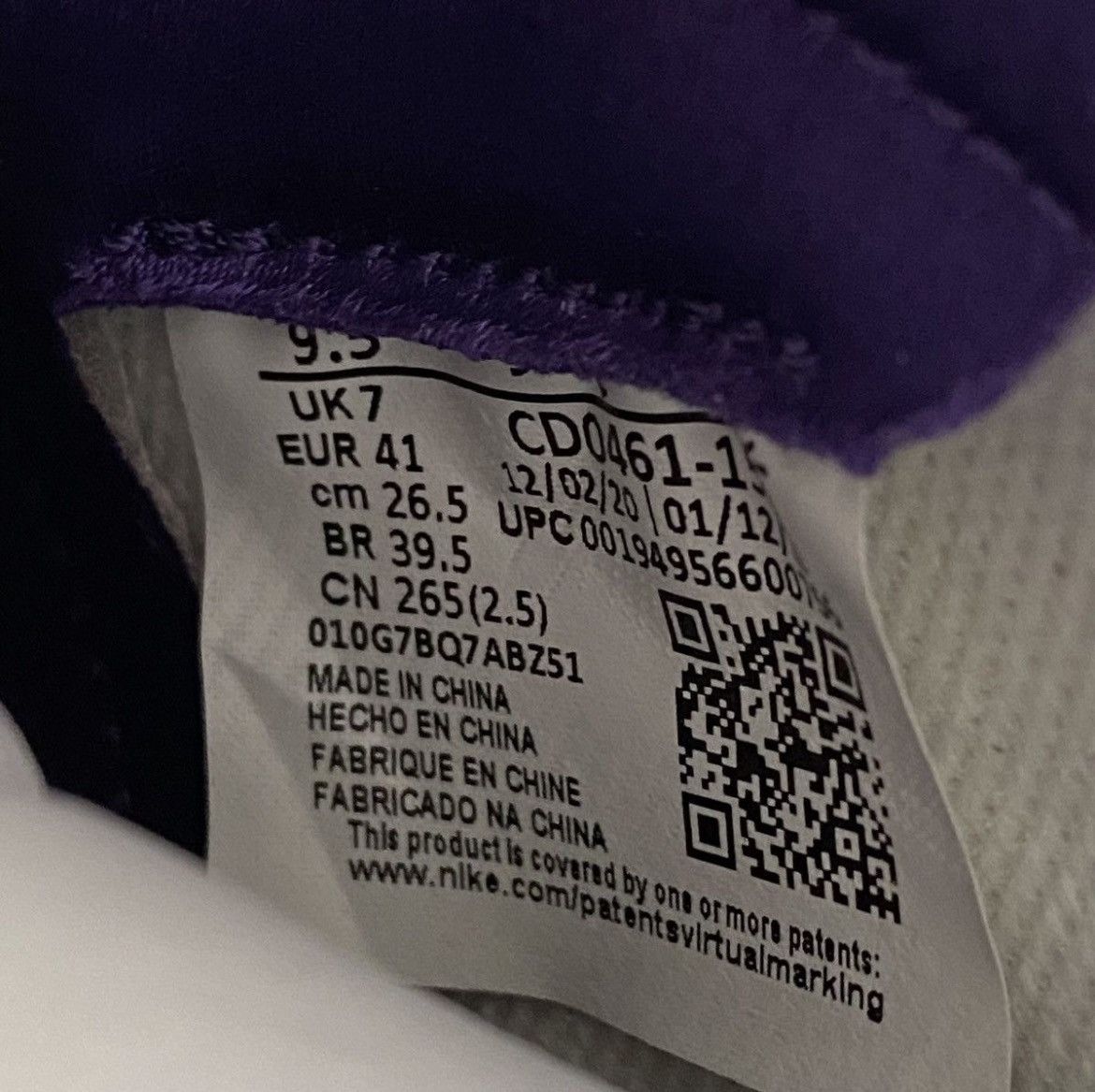Jordan Brand Air Jordan 1 High OG Court Purple Size US 8 / EU 41 - 10 Thumbnail
