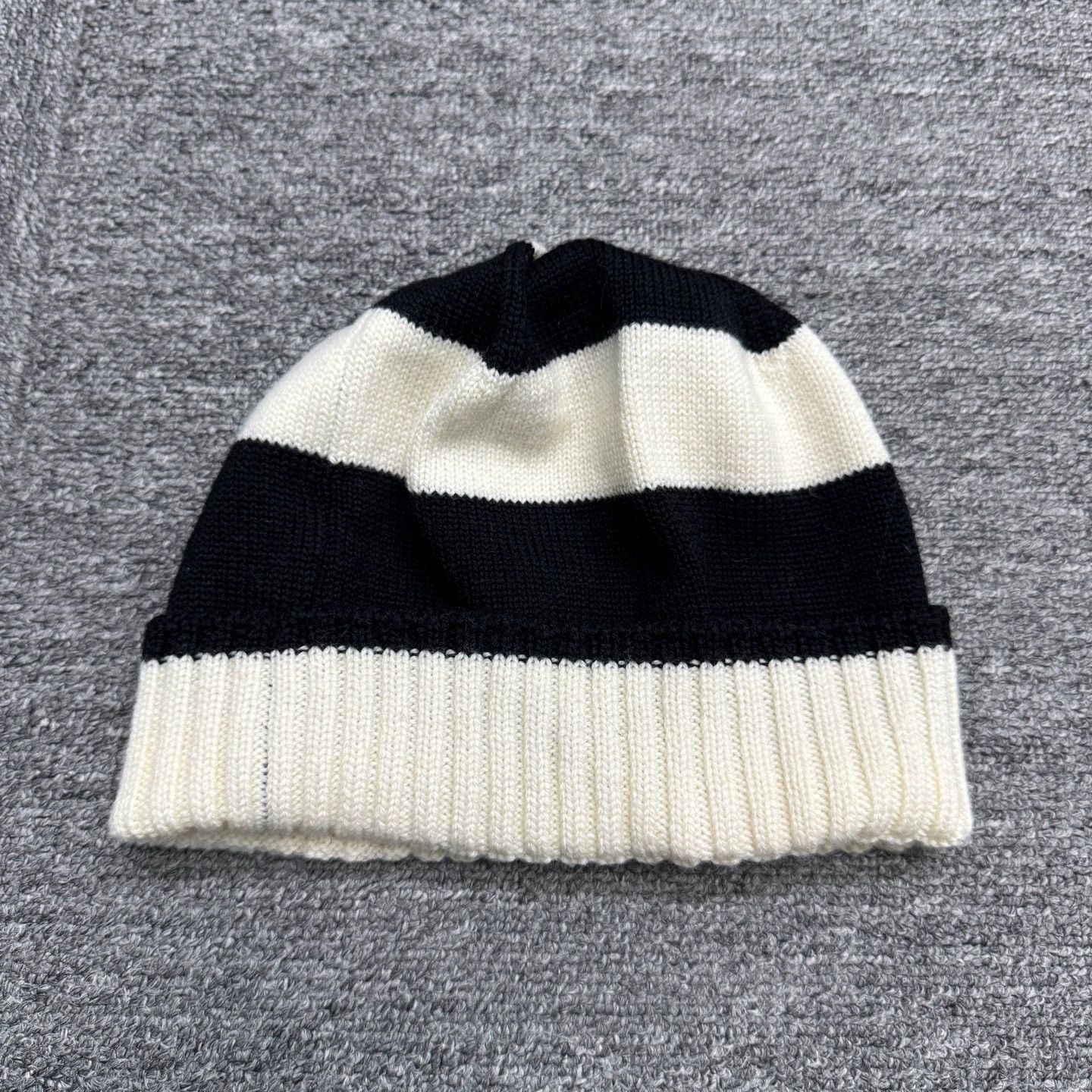 Saint Laurent Paris SLP black and white colorblock wool beanie M Size ONE SIZE - 3 Thumbnail
