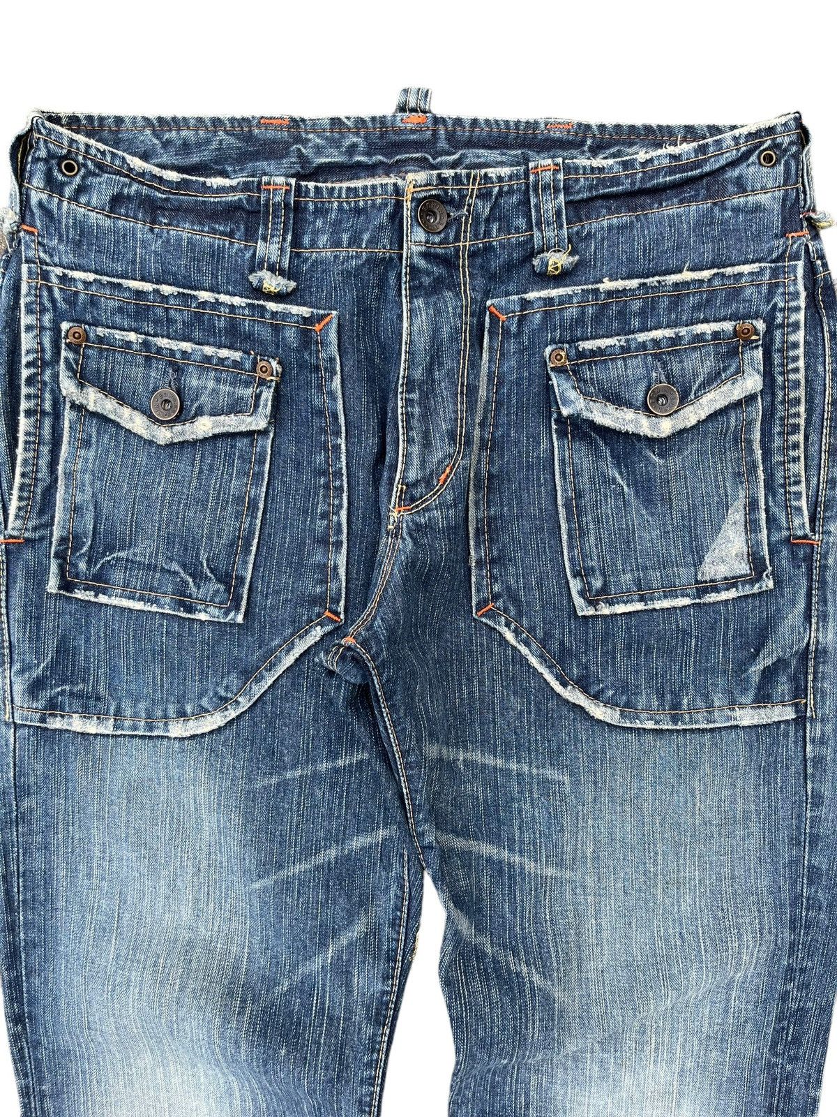 Japanese Brand Vintage Japanese Brand Bush Pant Pocket Blue Washed Jorts Size US 34 / EU 50 - 3 Thumbnail