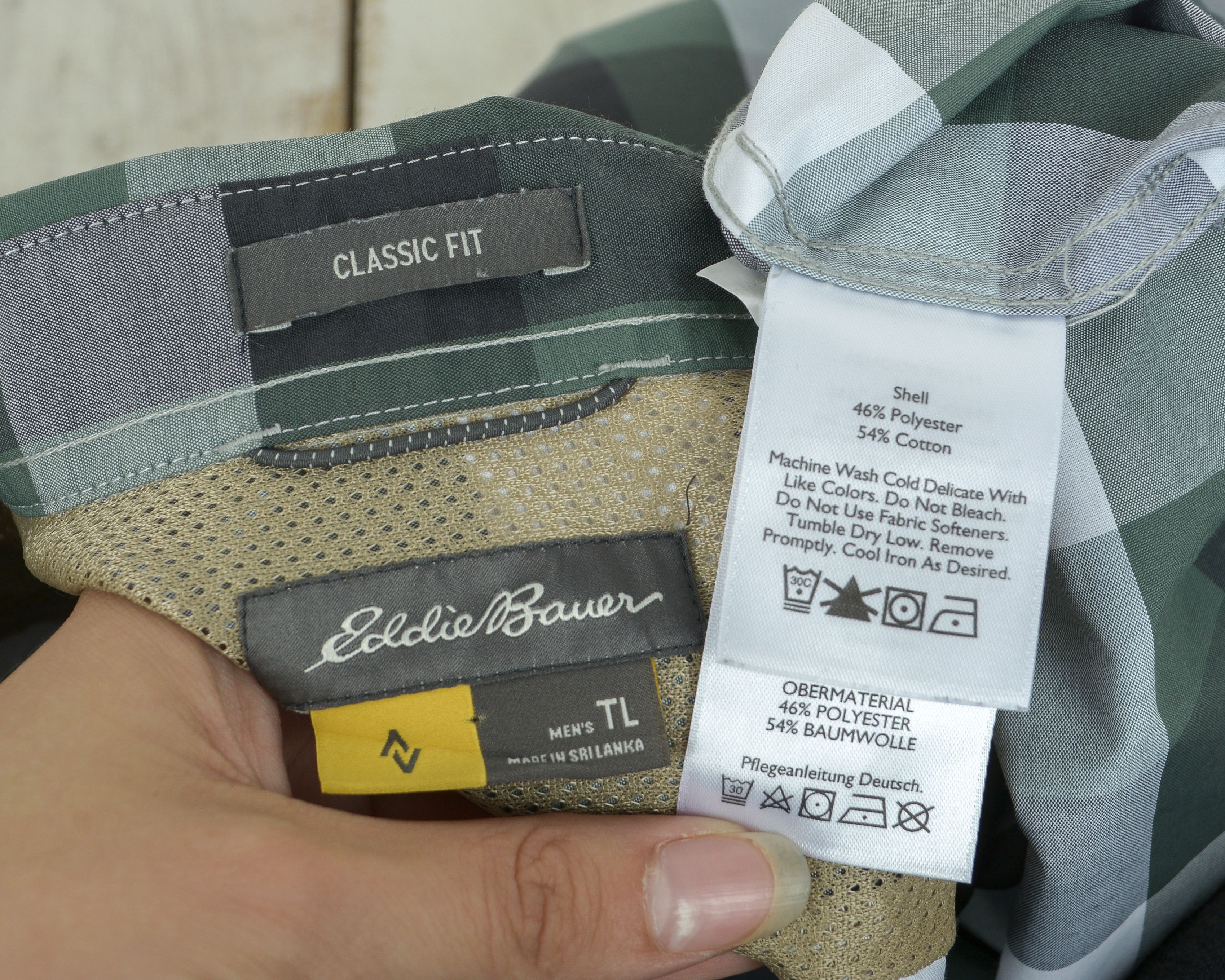 Eddie Bauer Men's Tall L Shirt Check Flannel Casual Long Sleeve Size US L / EU 52-54 / 3 - 2 Thumbnail