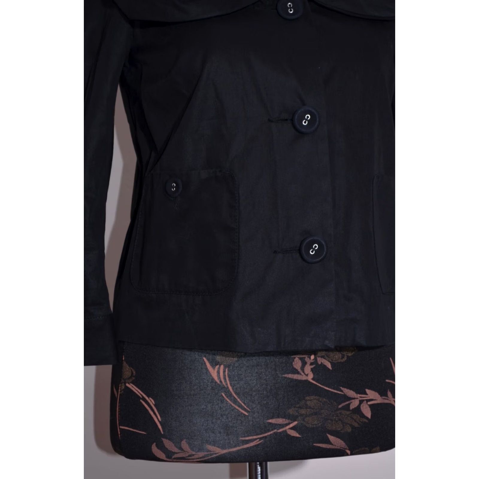 Moschino Moschino Jacket Women's Black Cotton Short Jacket Button Front Size 10 UK/US8 Color Black Womens Size 32" / US 10 / IT 46 - 3 Thumbnail