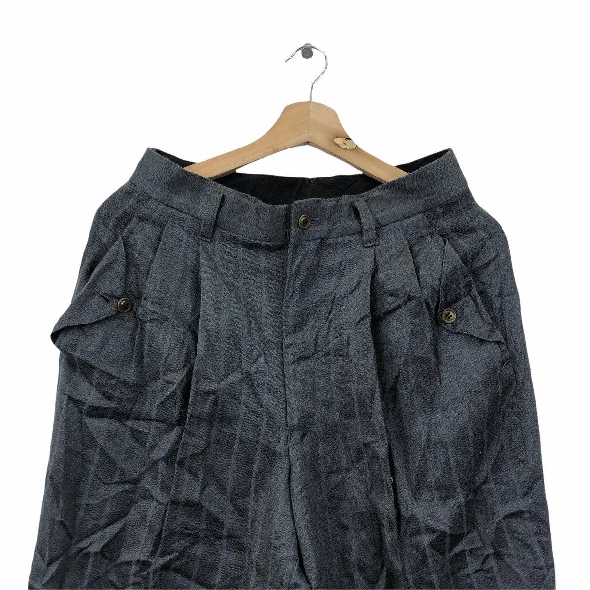 Japanese Brand MASAYUKI ABO Pour Homme Made In Japan Striped Casual Pant Size US 30 / EU 46 - 3 Thumbnail