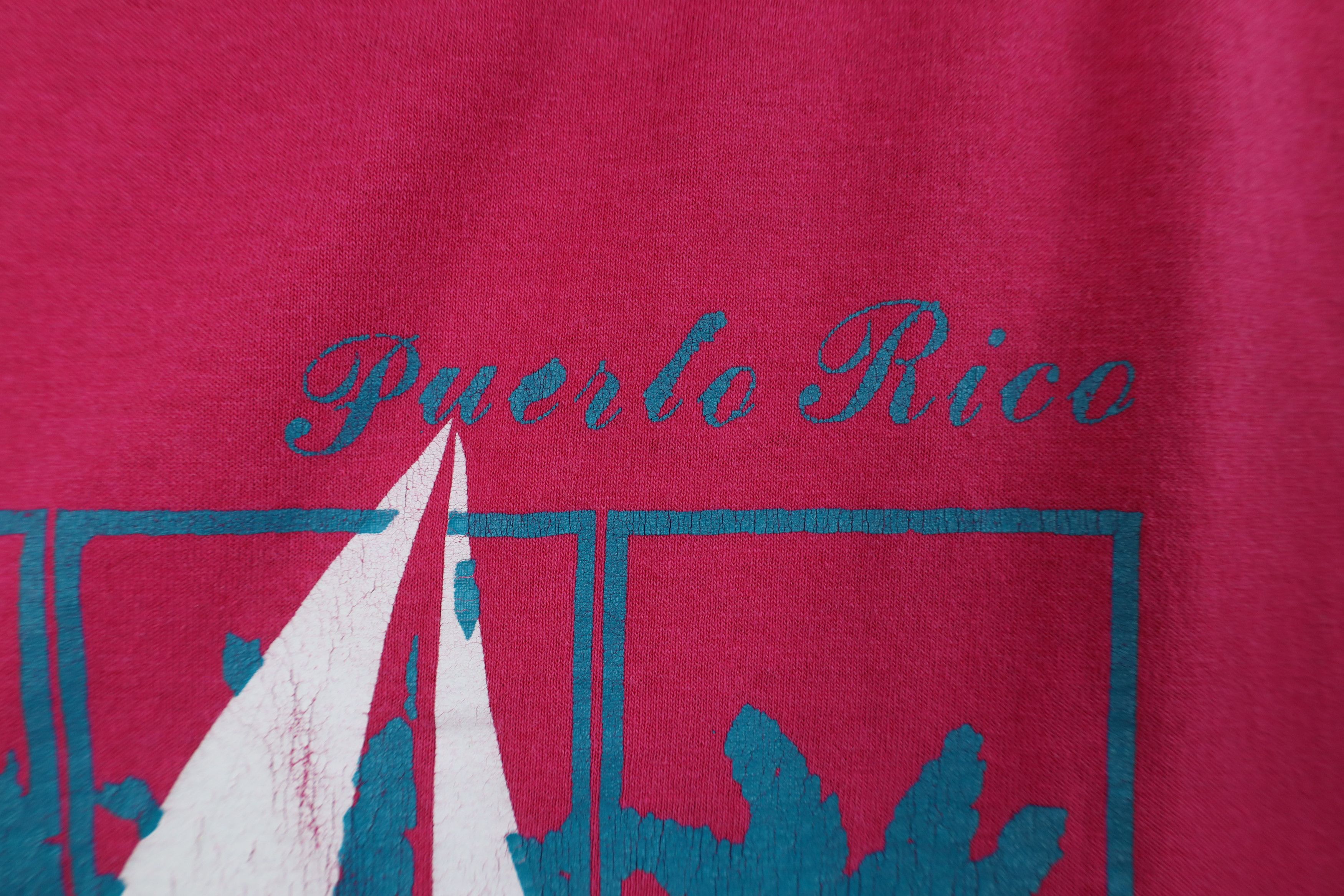 Vintage Vintage 80s 90s Streetwear Puerto Rico Sailboat T-Shirt USA Size L / US 10 / IT 46 - 5 Thumbnail