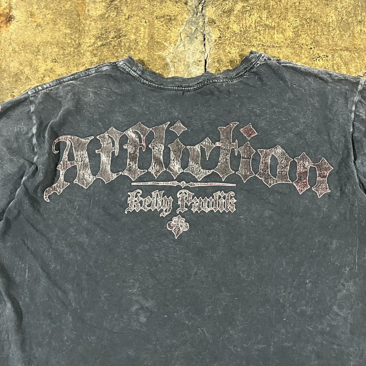 Affliction × Vintage Y2K Affliction Kelly Pavlik Grunge Goth Skull Tee Shirt Size US S / EU 44-46 / 1 - 11 Thumbnail