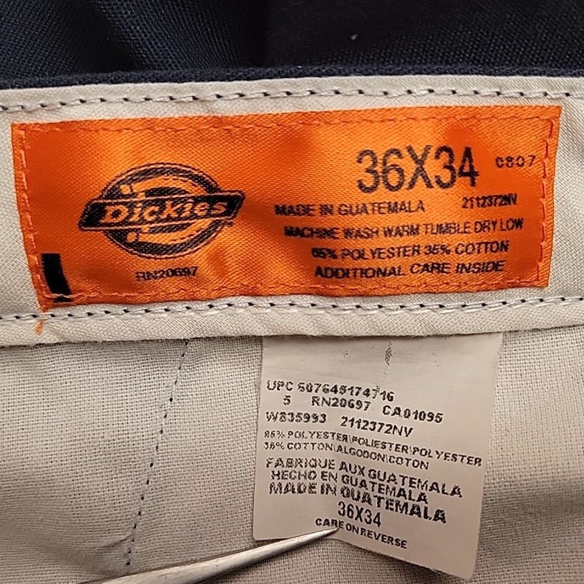 Dickies VINTAGE Dickies Pants Men 36x34 Blue Cargo Pocket Utility Workwear Retro Classic Pants Mens Blue Cargo Pocket Dickies 36 34 Utility Workwear Modern? Size US 36 / EU 52 - 3 Thumbnail