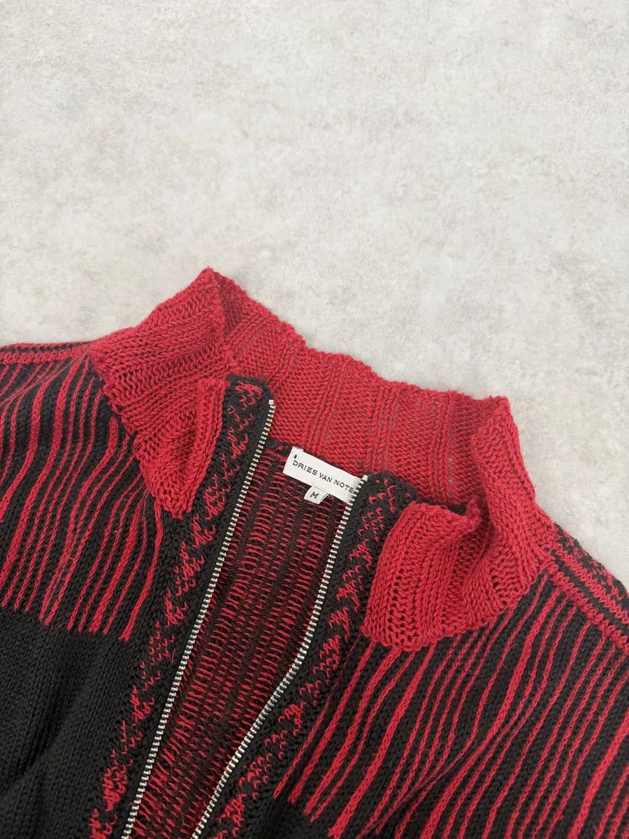 Dries Van Noten Dries Van Noten Black & Red Zip-up Sweater Size US S / EU 44-46 / 1 - 7 Thumbnail
