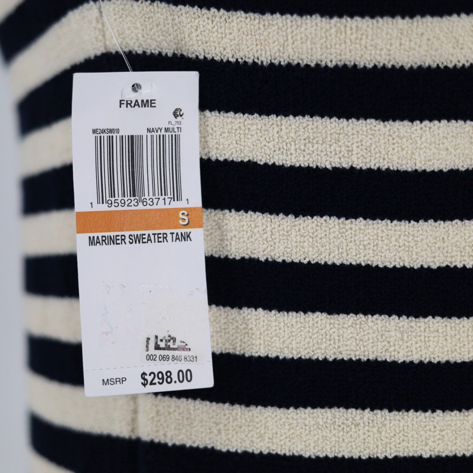Frame Frame Women Navy Nautical Mariner Sweater Tank Top Size S Size S / US 4 / IT 40 - 10 Thumbnail