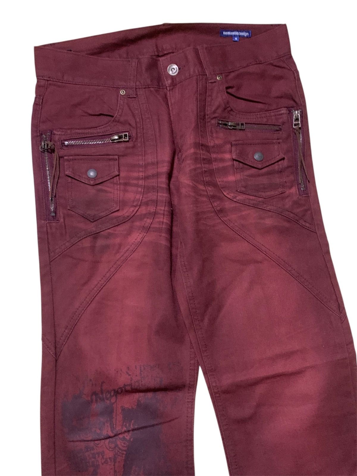 semanticdesign 🌑BLACKFRIDAY🌑 Flare Jeans Semantic Design Maroon Size US 31 - 3 Thumbnail