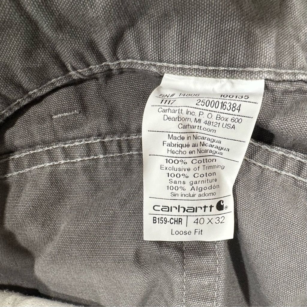Carhartt Carhartt Mens Loose Canvas Carpenter Pant Charcoal Size 40 Size US 40 / EU 56 - 5 Thumbnail