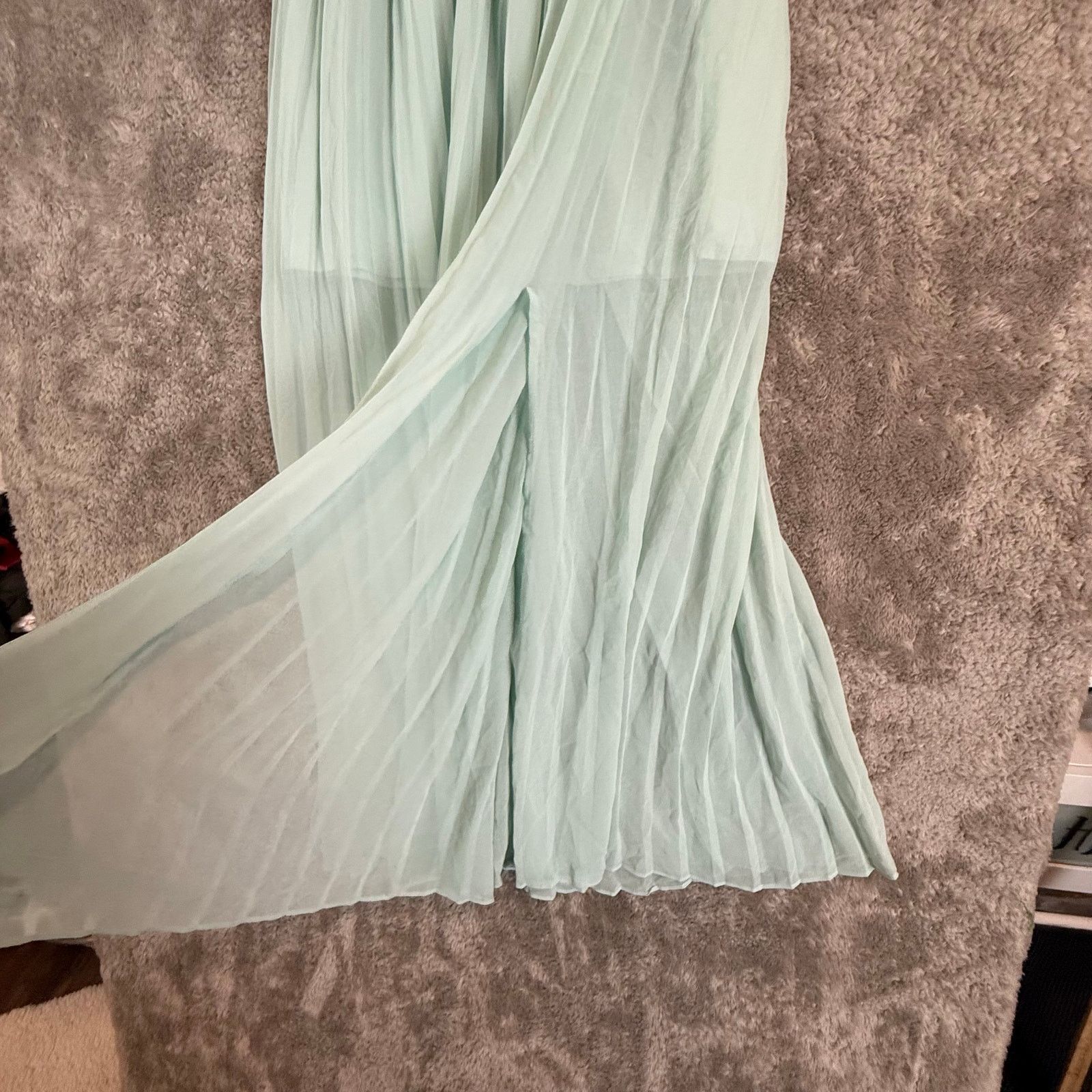 Victoria's Secret Victoria's Secret Mint Green Pleated Maxi Skirt 2 XS Size 26" / US 2 / IT 38 - 4 Thumbnail