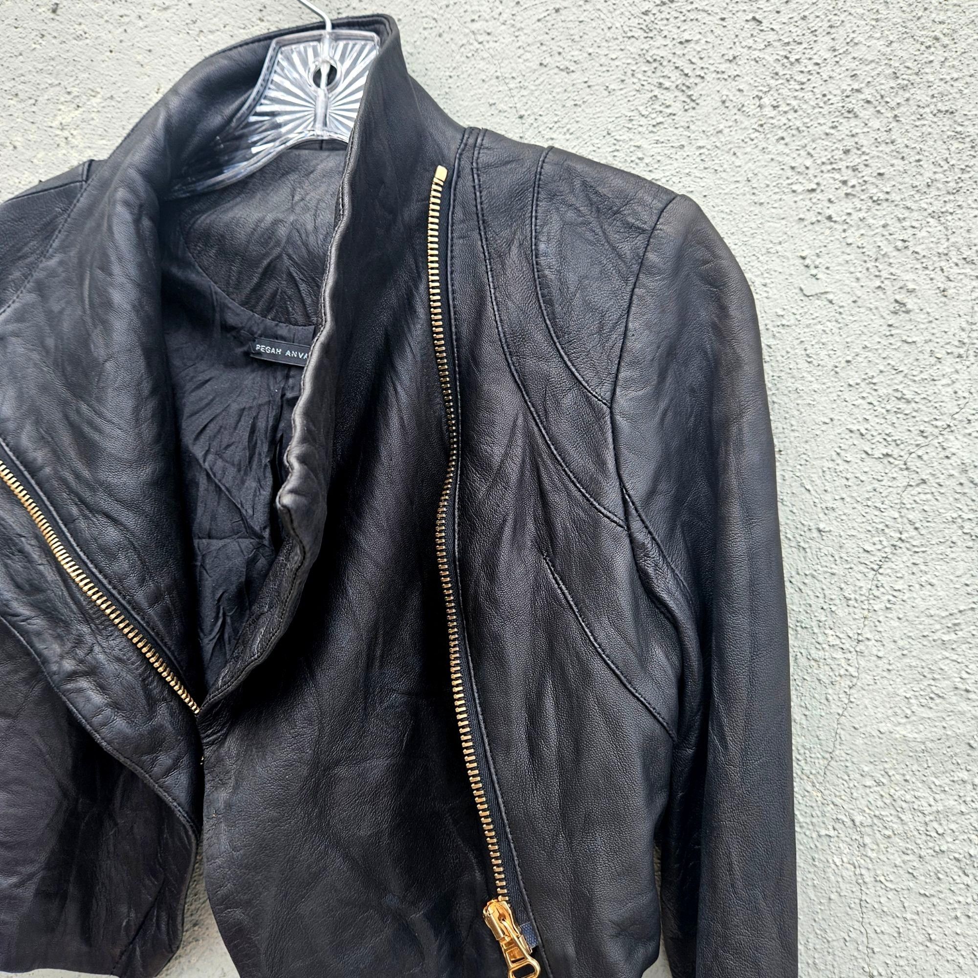 Other Vintage Pegah Anvarian Black Lambskin Leather Cropped Bolero Size S / US 4 / IT 40 - 19 Thumbnail