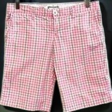 Designer American Eagle Pink White Plaid Check Shorts Belt Loops Pock Size 28" / US 6 / IT 42 - 2 Thumbnail