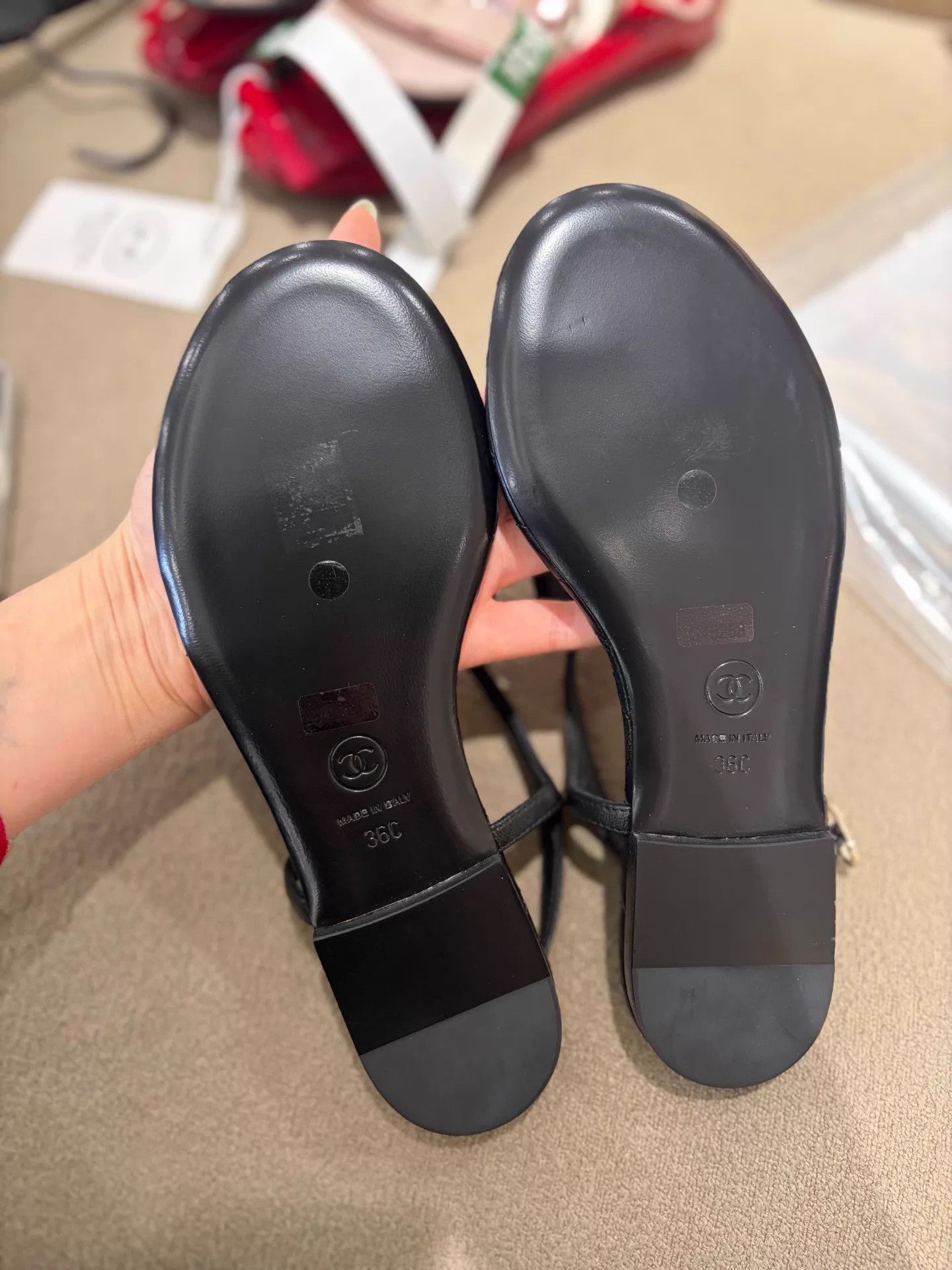 Chanel Chanel 24A 3D Camellia Black Flip Flops 36C Size US 5.5 / IT 35.5 - 5 Thumbnail