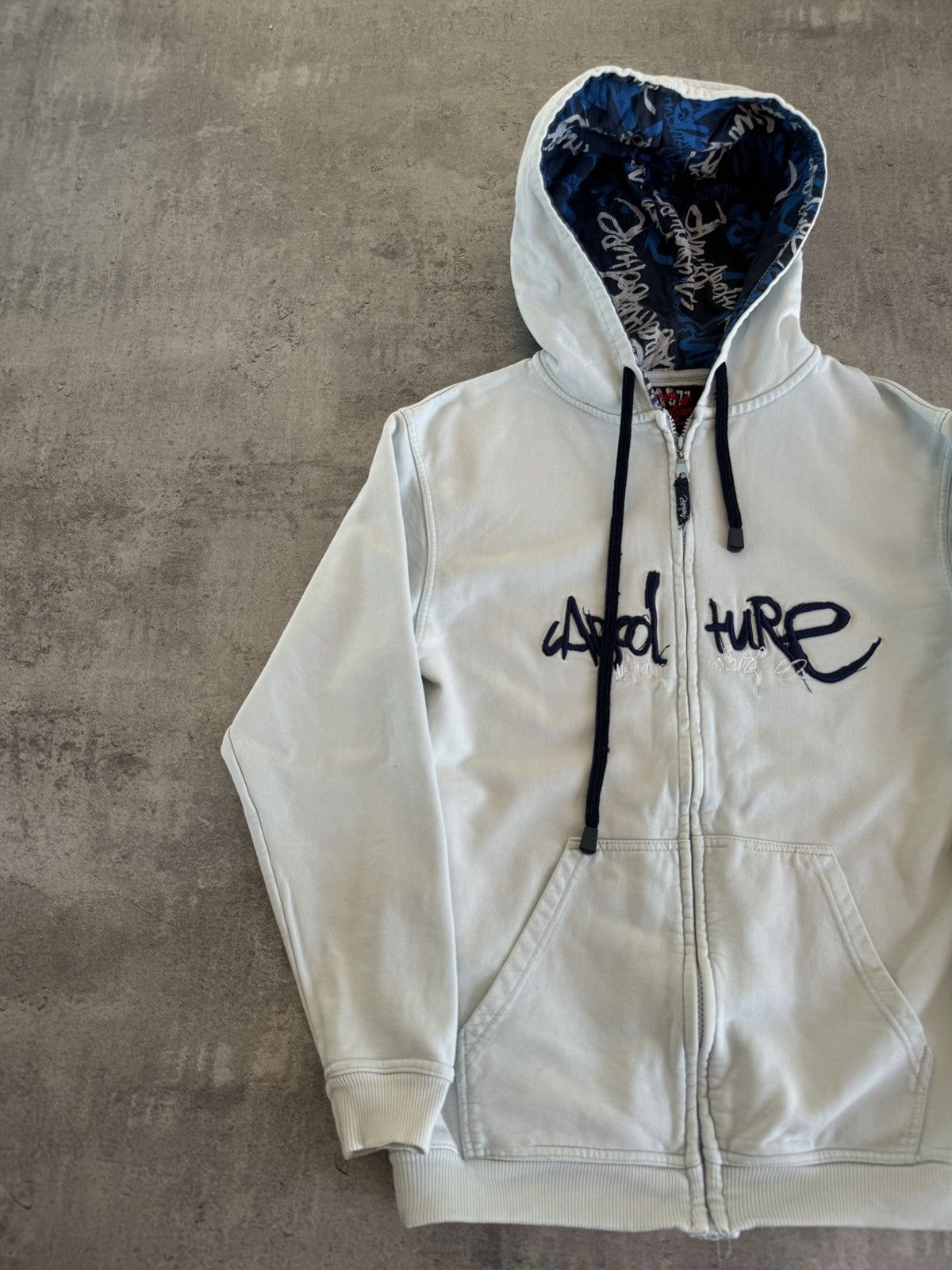 Vintage Australian Surf Style Vintage Zip Hoodie Blue Rap Skate Y2K Size US S / EU 44-46 / 1 - 2 Thumbnail