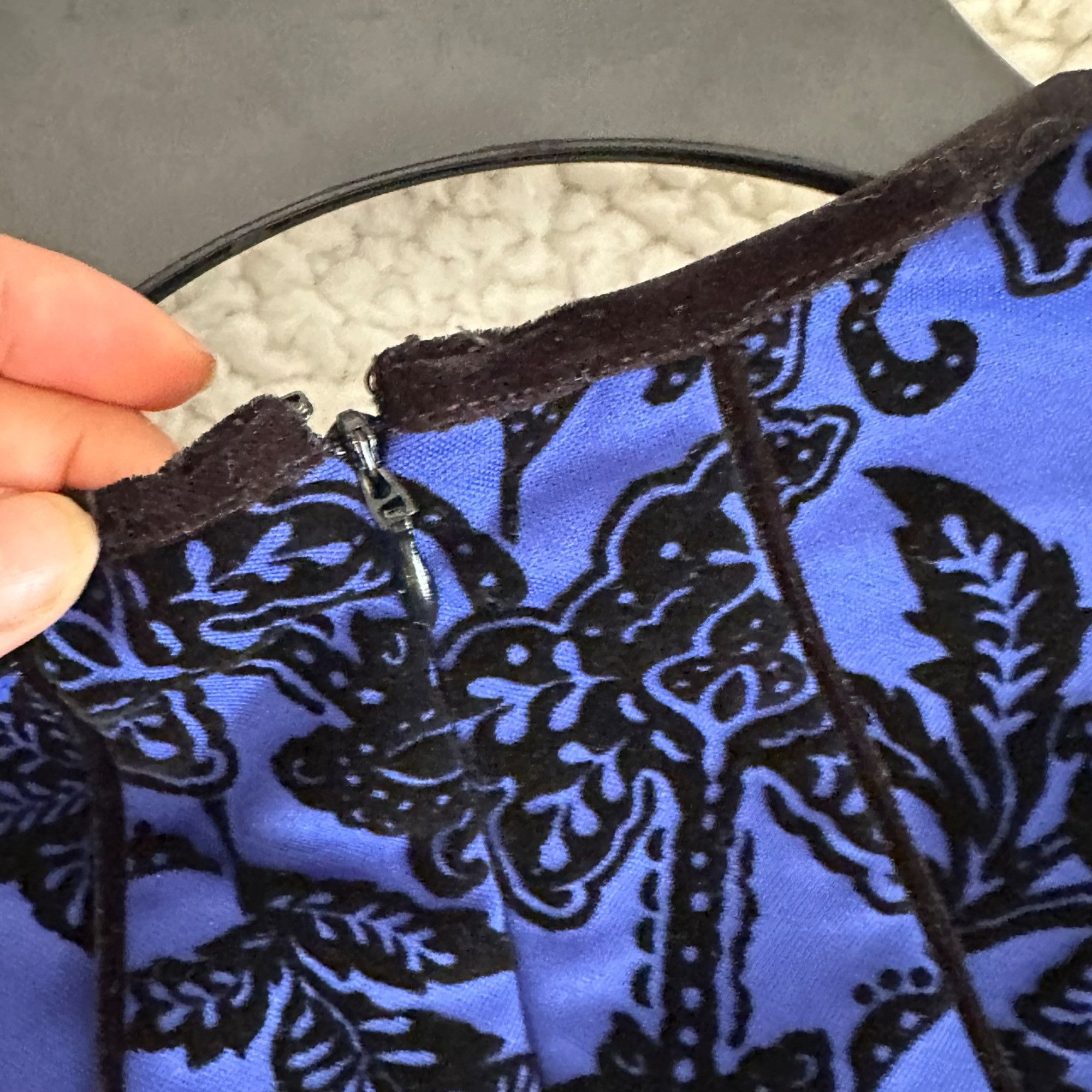 Other ✨Under Skies Size S Women's Elegant Blue & Black Floral Slee Size S / US 4 / IT 40 - 4 Thumbnail