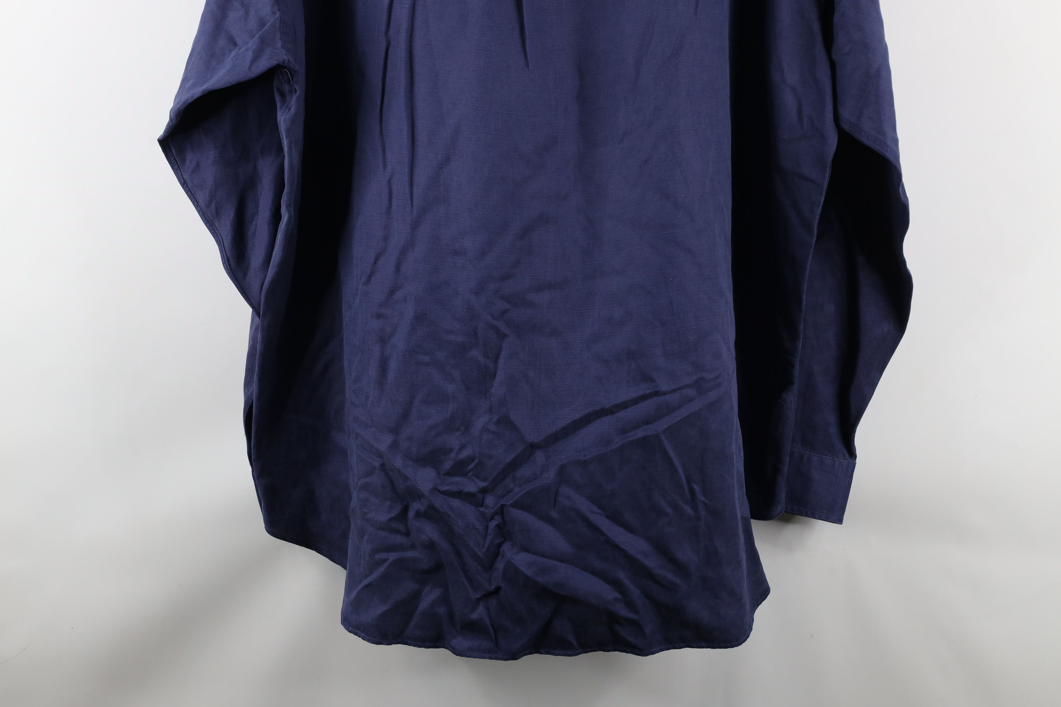 Ralph Lauren × Vintage Vintage 90s Ralph Lauren Linen Collared Button Down Shirt Size US XXL / EU 58 / 5 - 10 Thumbnail