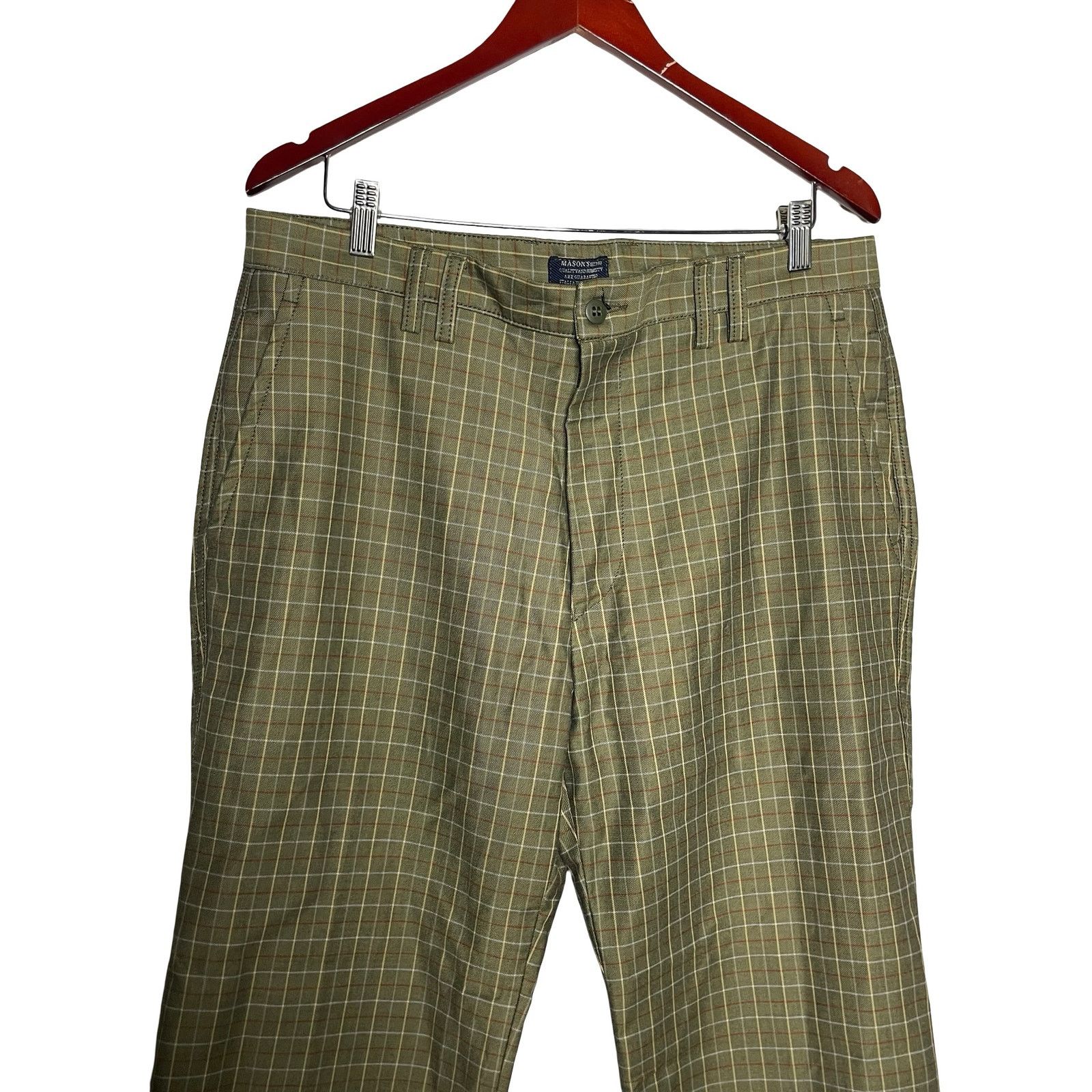 Mason's Mason’s Green plaid thick cotton chino pants IT 52 US 36x34 Size US 36 / EU 52 - 3 Thumbnail