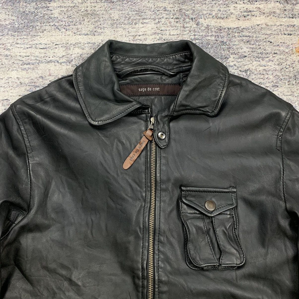 Isamu Katayama Backlash Sage de cret cargo leather jacket Size US M / EU 48-50 / 2 - 5 Thumbnail