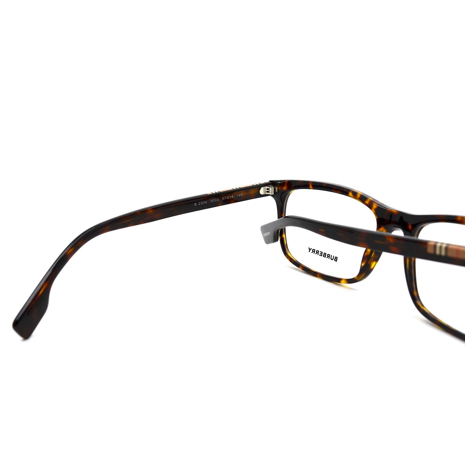 Burberry NEW BURBERRY BE2334 3002 ELM DARK HAVANA EYEGLASSES FRAME Size ONE SIZE - 10 Thumbnail