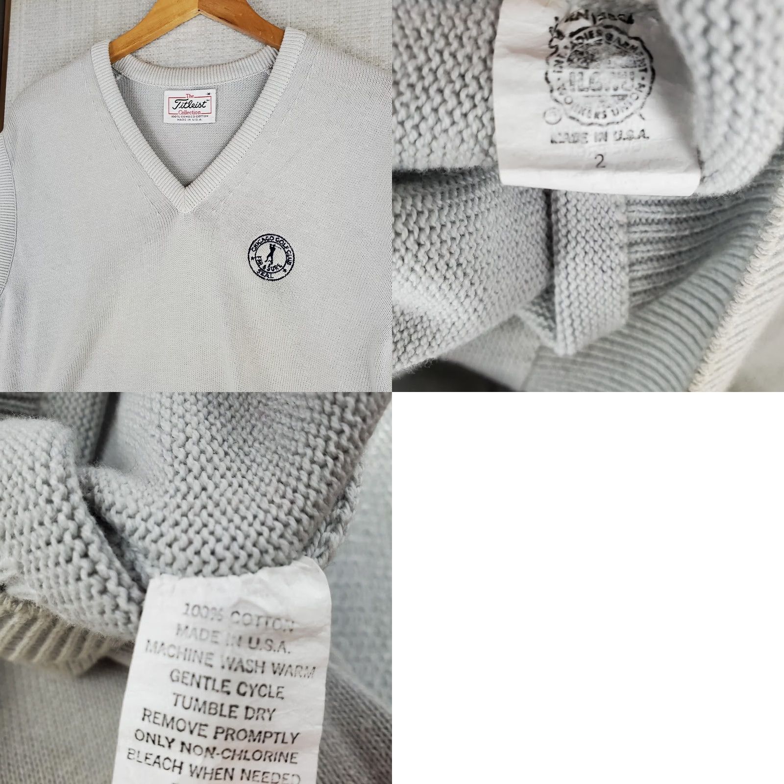 Titleist VINTAGE Titleist x Chicago Golf Vest Shirt Men Medium Gray Size US M / EU 48-50 / 2 - 9 Thumbnail