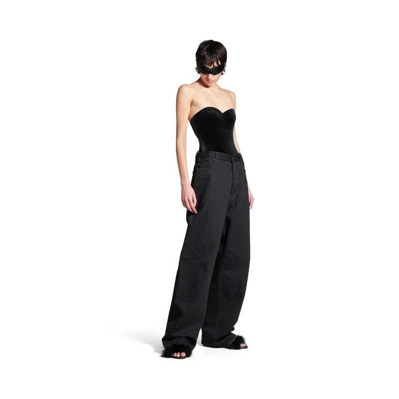 Balenciaga o1srvl11e0226 Sweetheart Neck Swimsuit In Black Size M / US 6-8 / IT 42-44 - 2 Thumbnail
