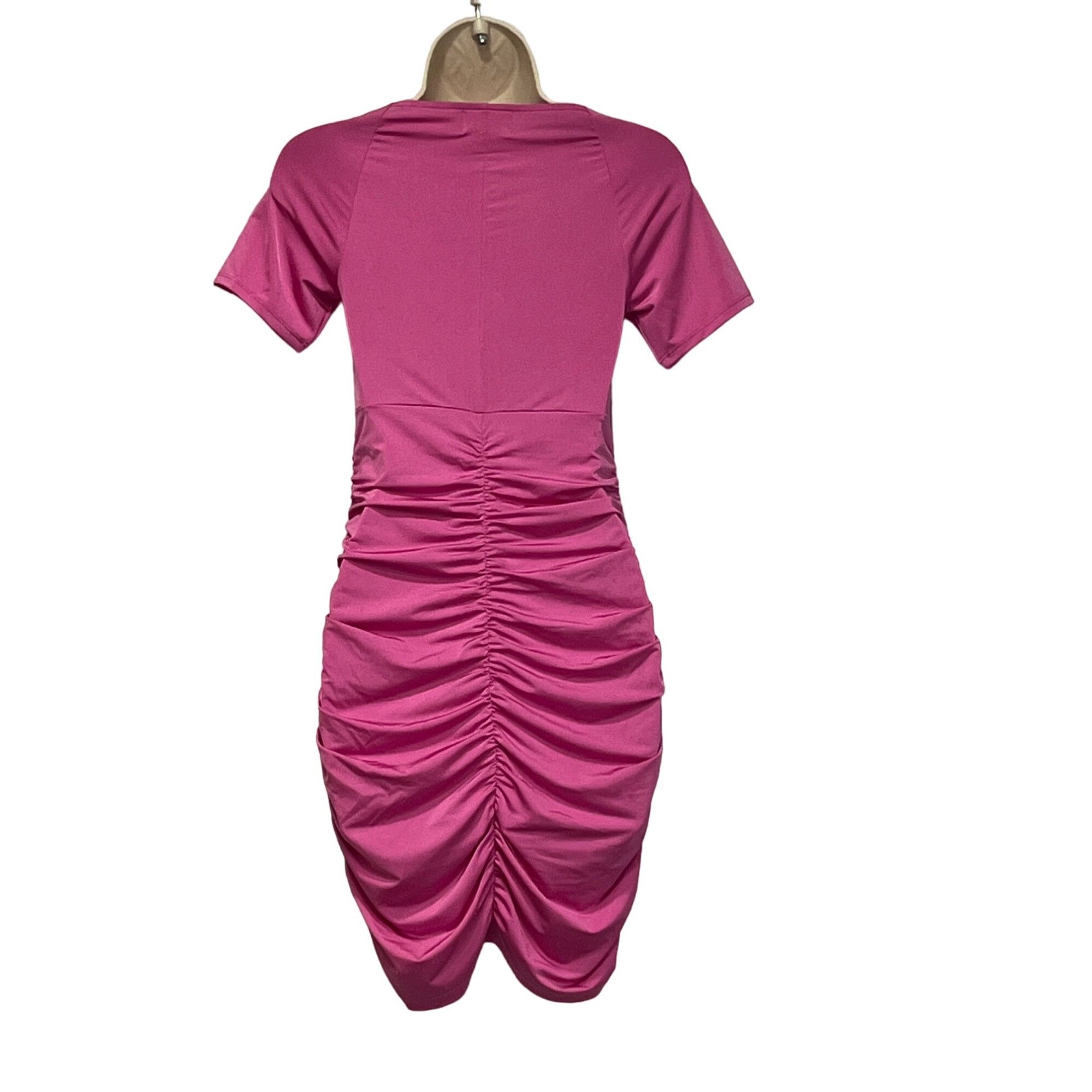 Other OPEN EDIT Ruched T-shirt Dress In Pink Rosebud, S Size S / US 4 / IT 40 - 12 Thumbnail
