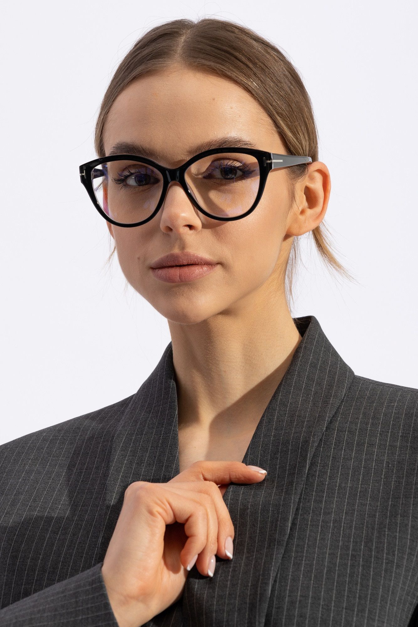 Tom Ford Tom Ford Woman Eyeglasses Cat Eye FT5954-B 003 NEW AUTHENTIC Size ONE SIZE - 11 Thumbnail
