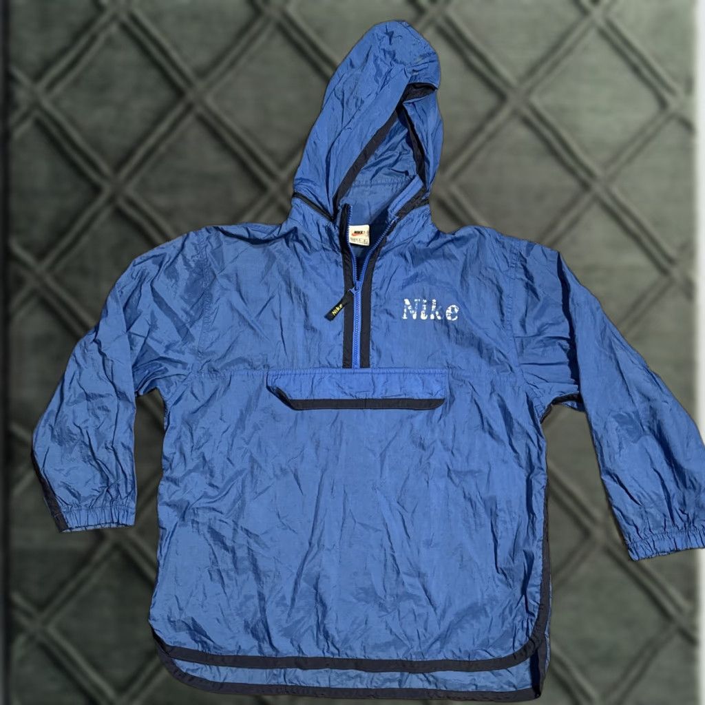 Nike VINTAGE Nike Windbreaker Jacket Unisex Adults L Blue 90s Pullover Half Zip White Tag Large Size US L / EU 52-54 / 3 - 1 Thumbnail