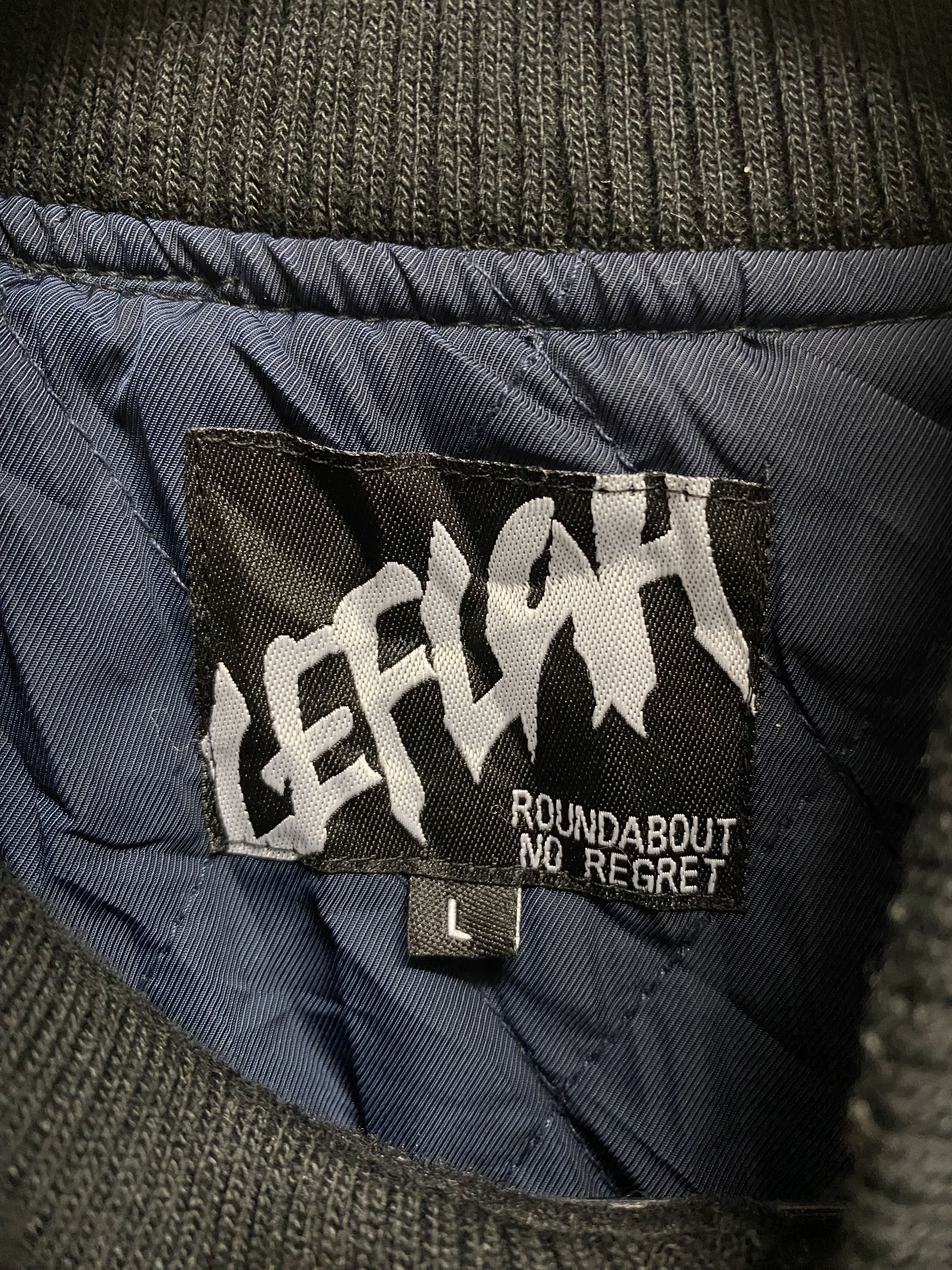 Japanese Brand Leflah Roundabout No Regret Varsity Leather Jacket Size US L / EU 52-54 / 3 - 9 Thumbnail