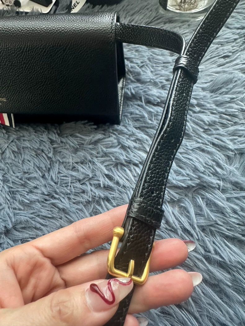 Thom Browne Thom Browne Black leather shoulder bag Size ONE SIZE - 9 Thumbnail
