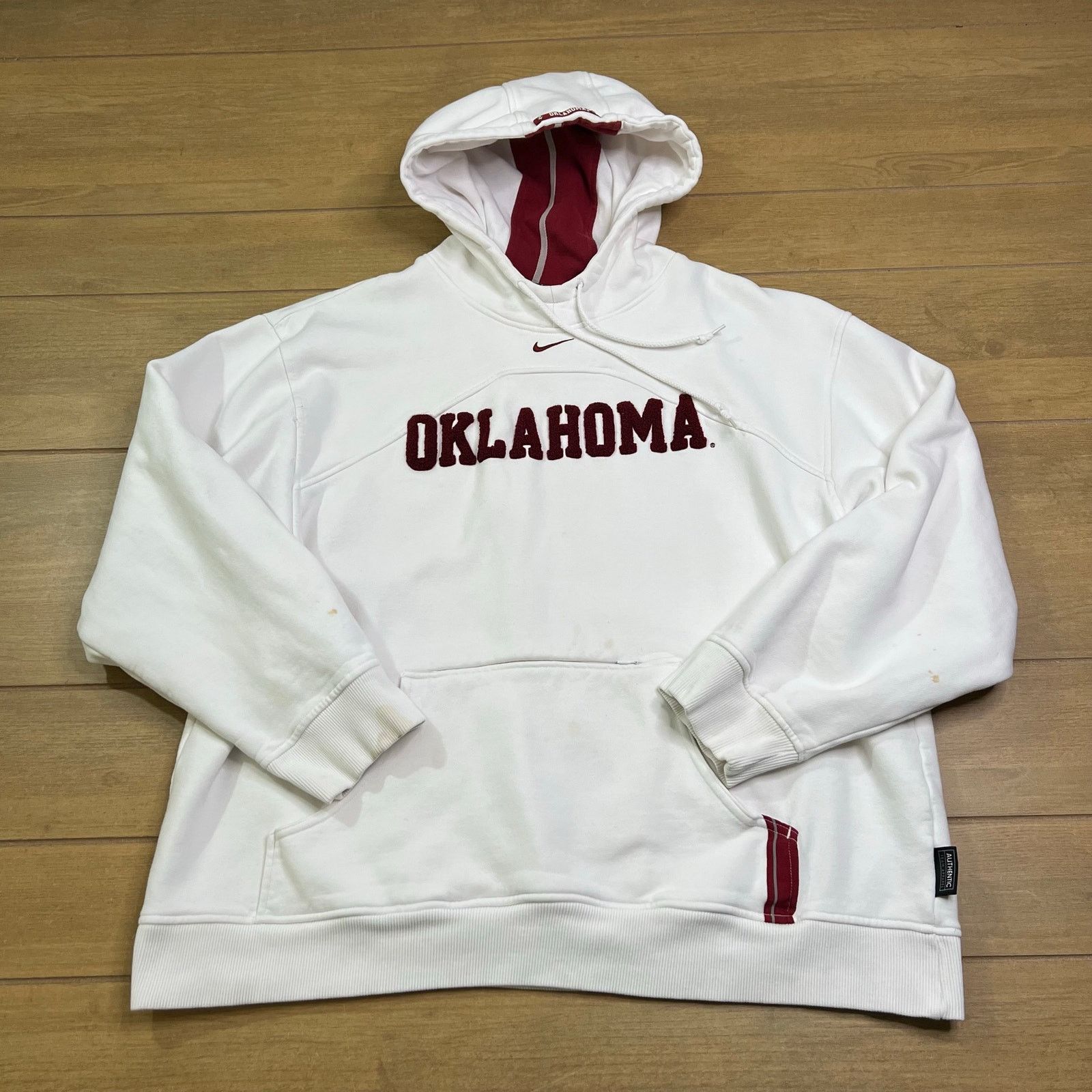 Nike Nike Team Oklahoma Sooners Hoodie White Red Swoosh Mens L Size US L / EU 52-54 / 3 - 1 Thumbnail