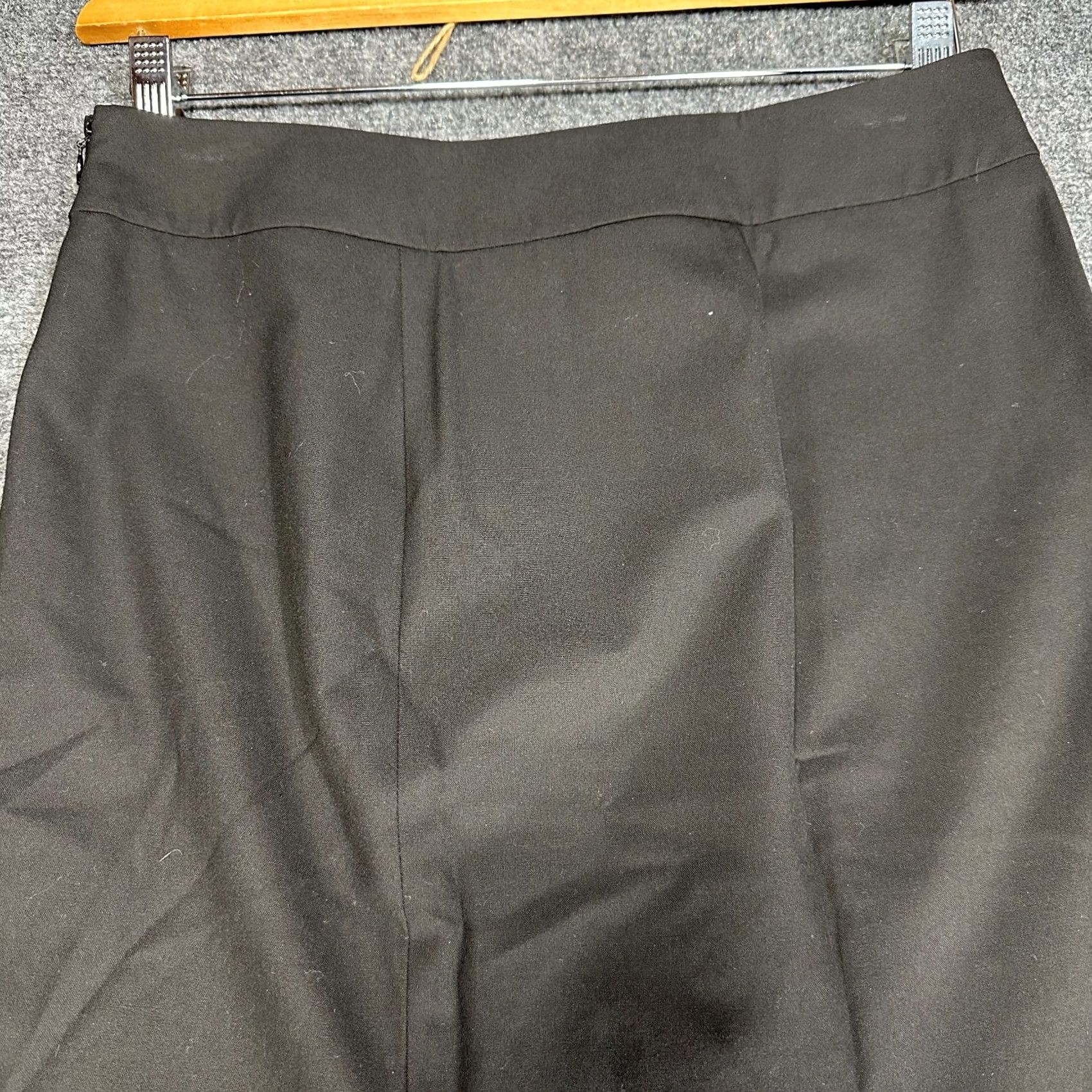 Ann Taylor Ann Taylor Skirt Womens 4P Black Stretch Lined Vent Knee Length Pencil Zip Vintage No Size 27" / US 4 / IT 40 - 3 Thumbnail