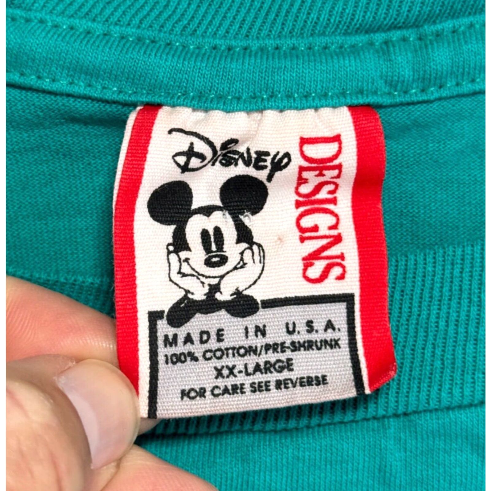 Disney VTG Disney Designs MGM Studios Mickey Ears Hat Teal T Shirt Men's Size 2XL Size US XXL / EU 58 / 5 - 3 Thumbnail