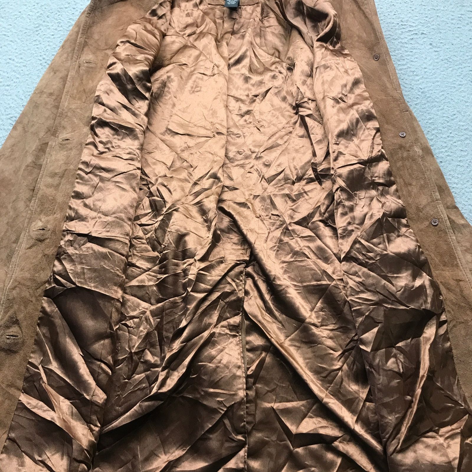 Other Centigrade Suede Leather Lined Trench Coat Jacket Womens M Size M / US 6-8 / IT 42-44 - 9 Thumbnail