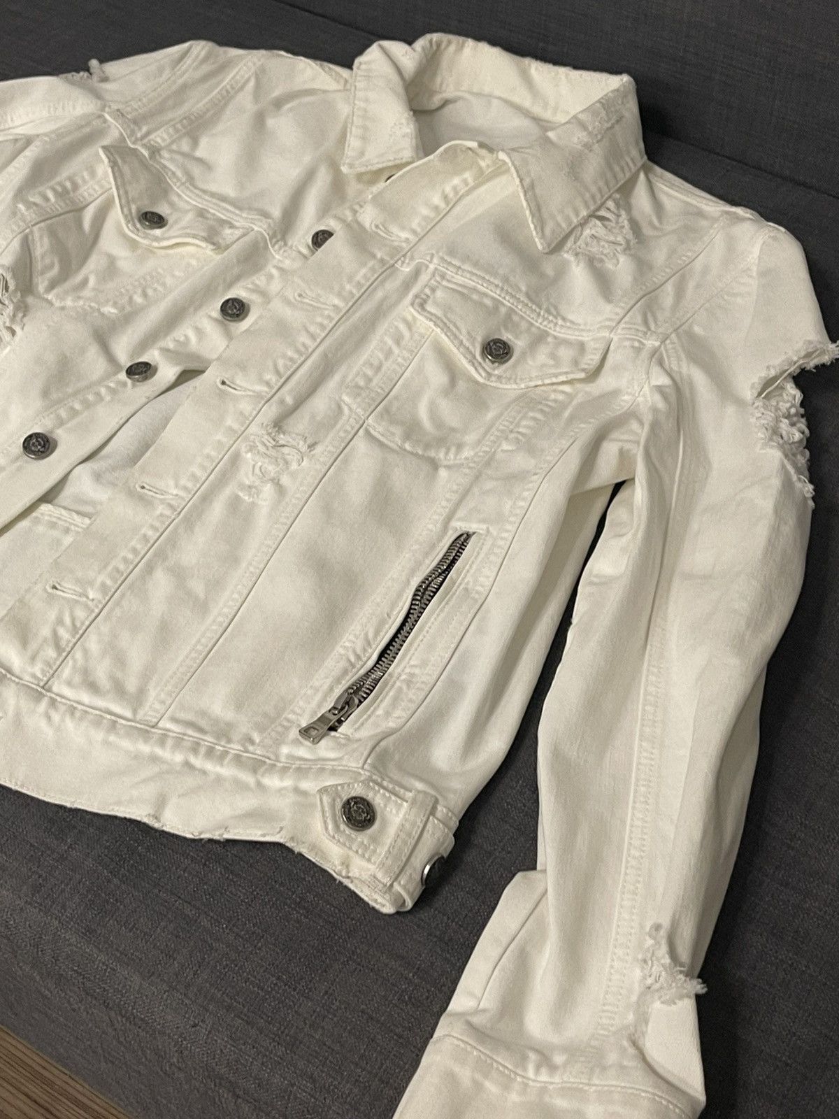 Balmain Balmain white denim jacket Size US L / EU 52-54 / 3 - 4 Thumbnail