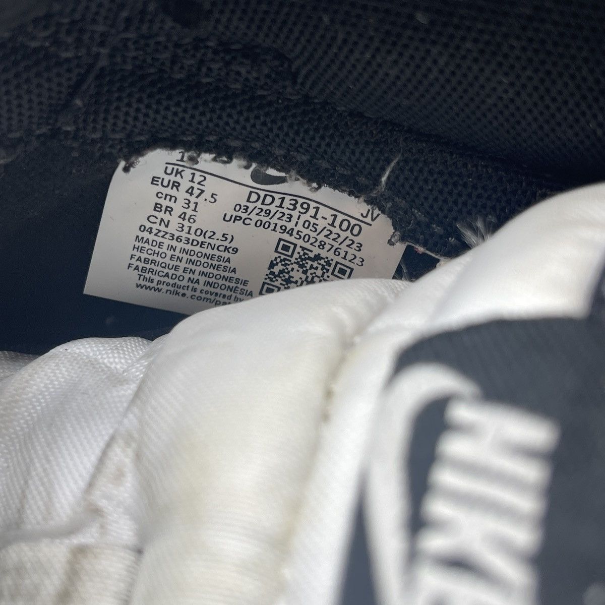 Nike Dunk low black white Size US 13 / EU 46 - 8 Thumbnail