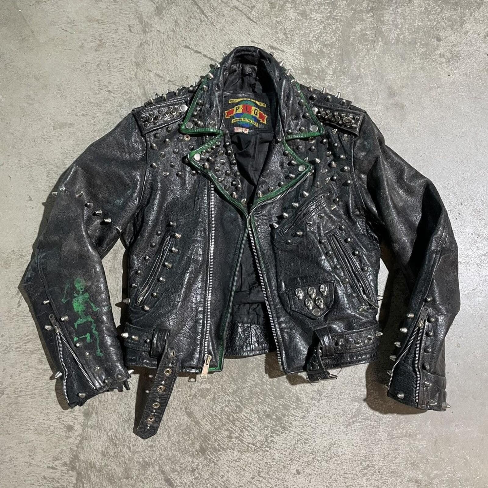Genuine Leather × Vintage VOLTA RAMONES CAMPRI MANX PUNK LEATHER