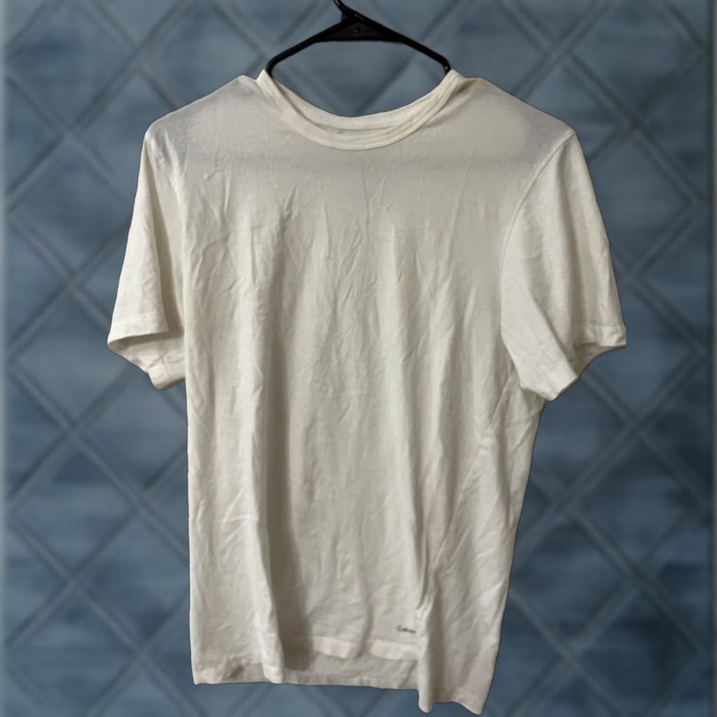 Calvin Klein Calvin Klein T-Shirt Men’s M Short Sleeve Solid Basic Crew Neck White Lounge Shirt Size US M / EU 48-50 / 2 - 1 Thumbnail
