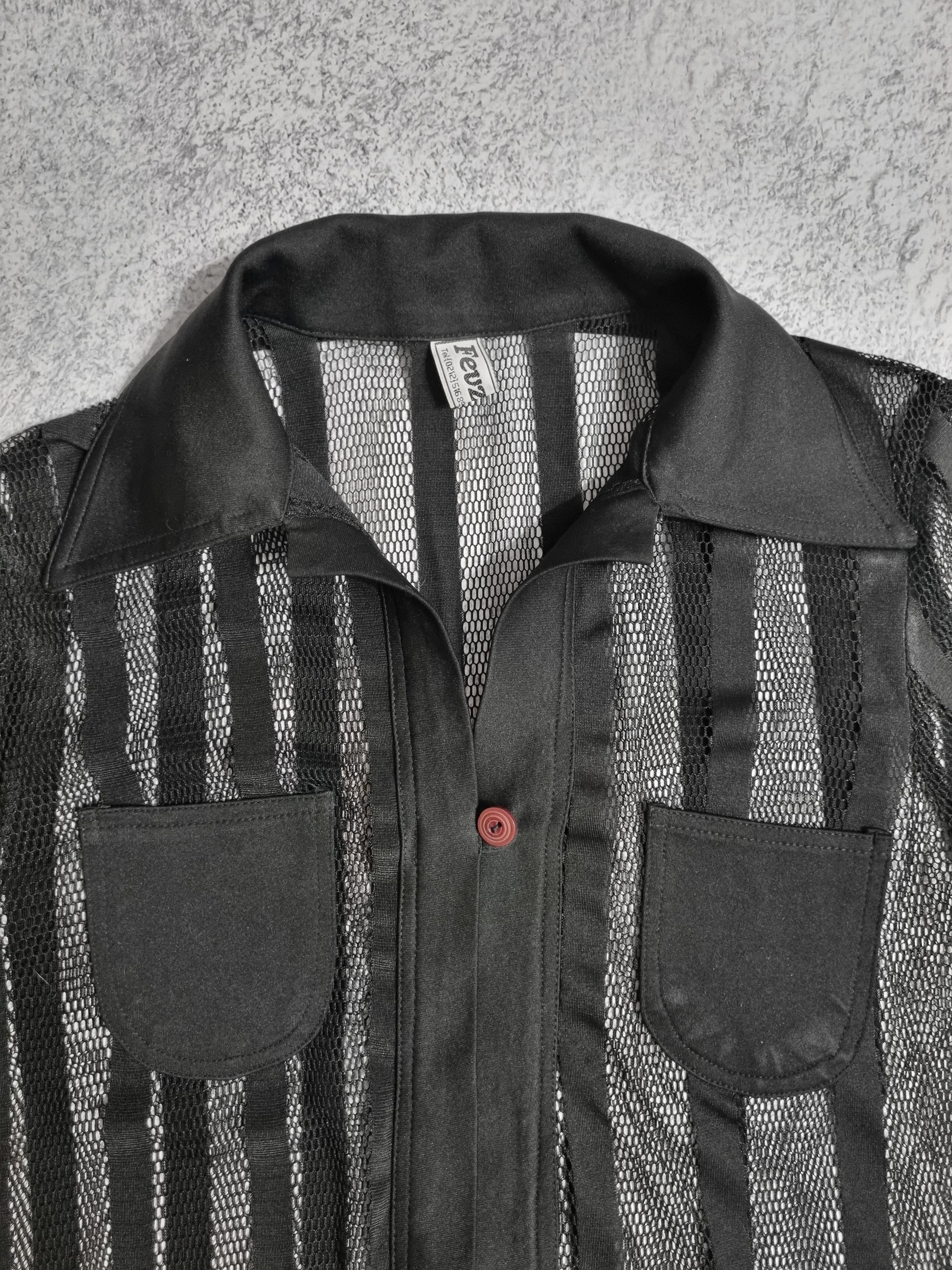 Vintage Vintage Avant Garde Y2K Mesh One Button Shirt Size S / US 4 / IT 40 - 3 Thumbnail