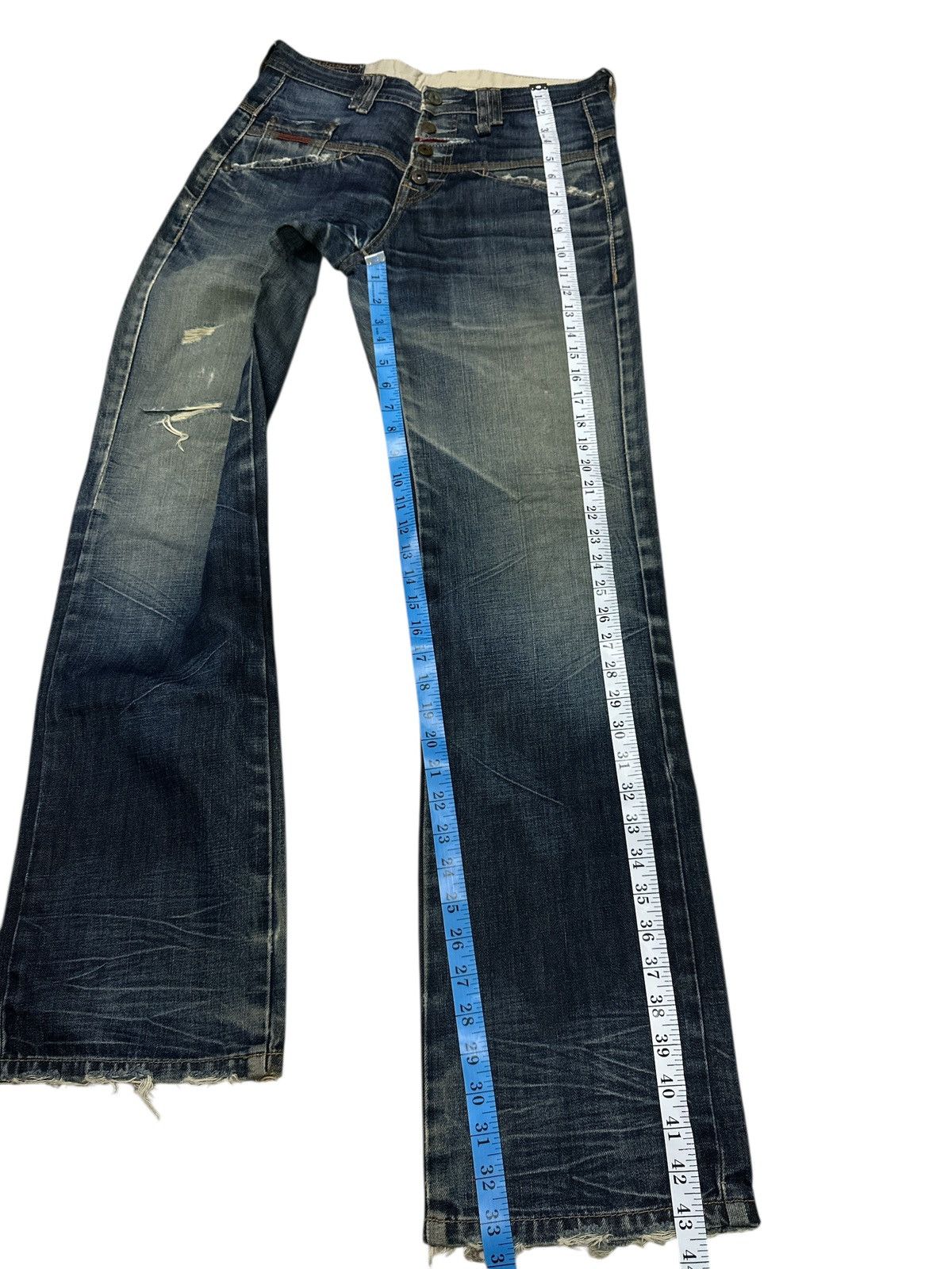 Marithe + Francois Girbaud Flare Marithe Francois Girbaud Distress Denim. Size US 32 / EU 48 - 15 Thumbnail