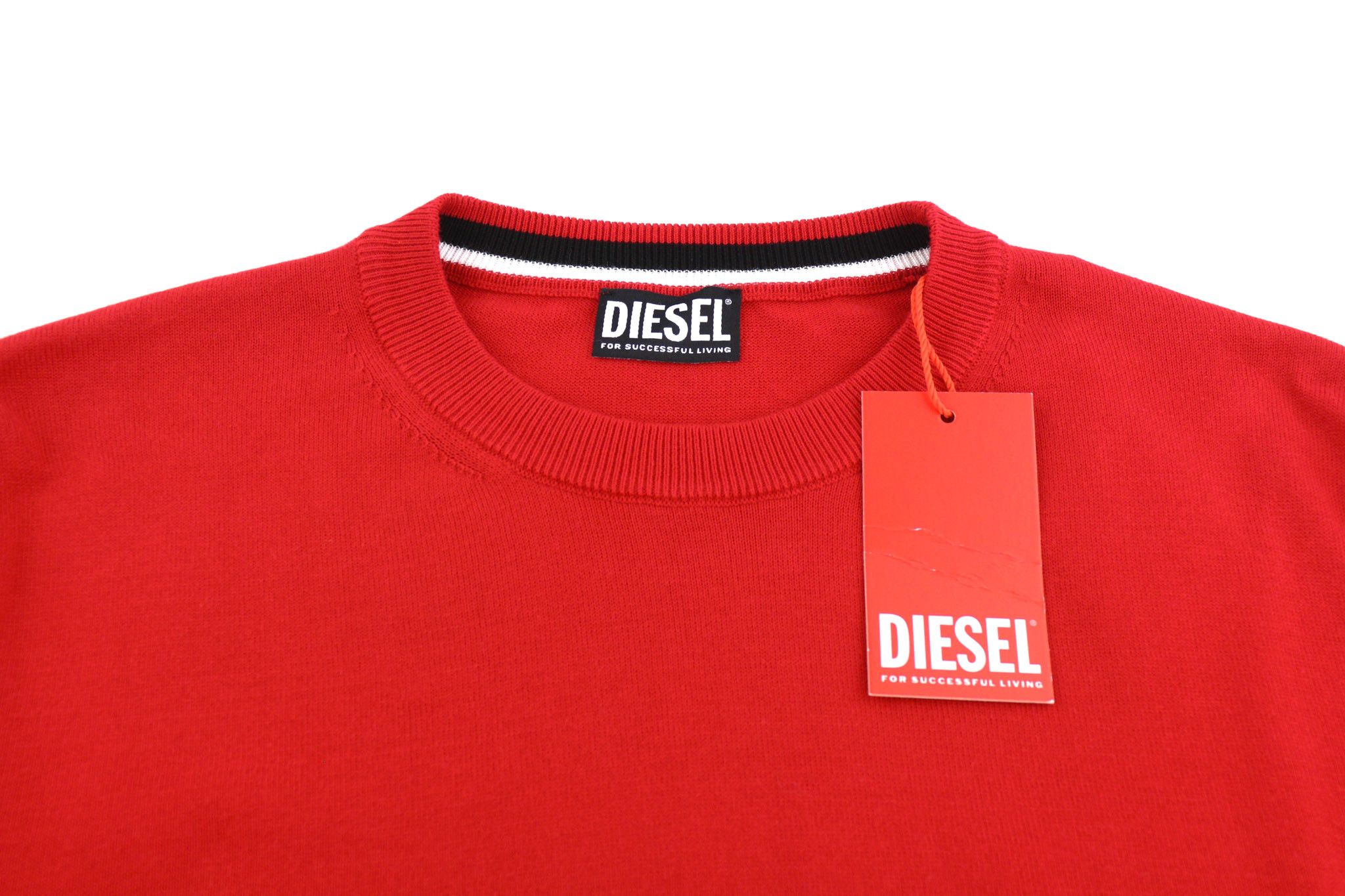 Diesel K-YONKERS M Red Crew Neck Tight-Knit Jumper 40388 Size US M / EU 48-50 / 2 - 4 Thumbnail