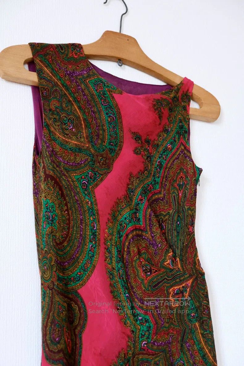 Kenzo Kenzo Paisley Cashew Pattern Linen Vintage Dress Size XS / US 0-2 / IT 36-38 - 3 Thumbnail