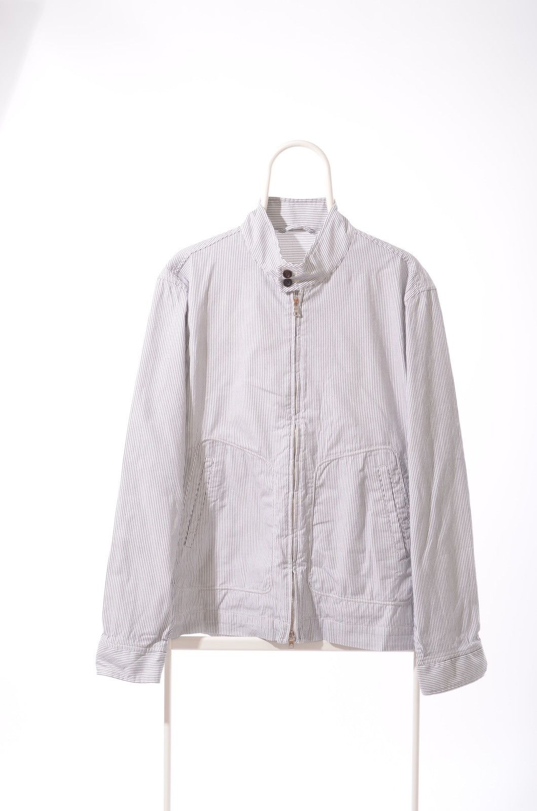 Mr P. Mr.P Porter designer brand striped button up jacket bomber Size US XL / EU 56 / 4 - 1 Thumbnail