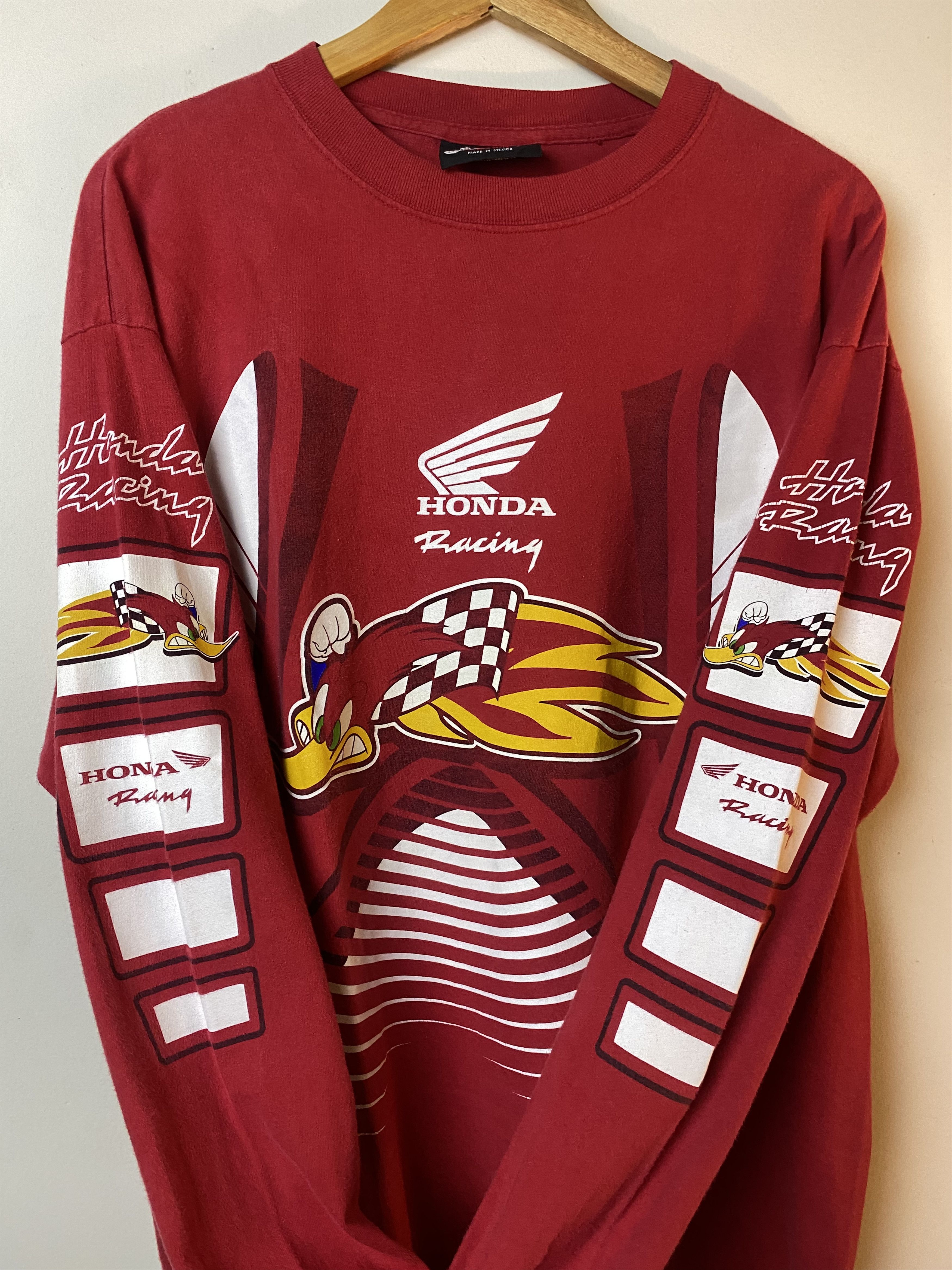 Vintage Original 2000's Honda Racing "Woody Woodpecker" Longsleeve Size US XL / EU 56 / 4 - 4 Thumbnail