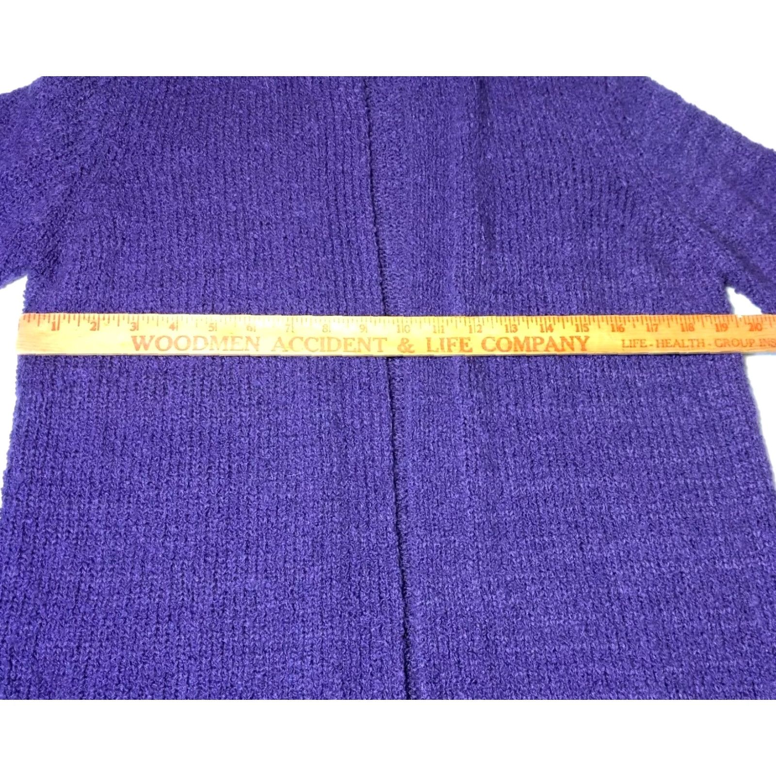 Vintage VINTAGE LeRoy Knitwear Cardigan Sweater Women XL Purple Chunky-Knit Grannycore Size XL / US 12-14 / IT 48-50 - 5 Thumbnail