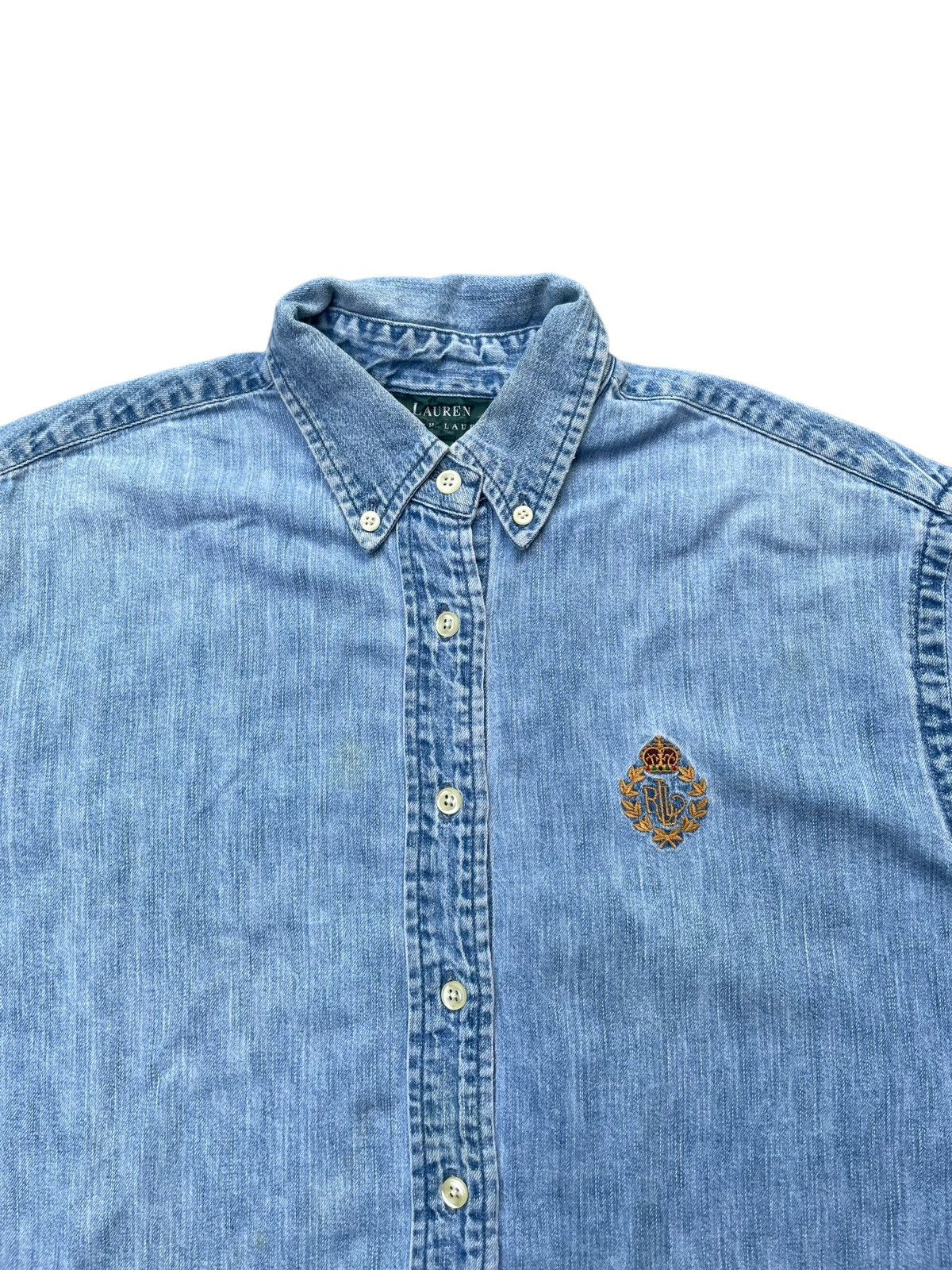 Designer Vintage Lauren Denim Shirt Size US M / EU 48-50 / 2 - 3 Thumbnail