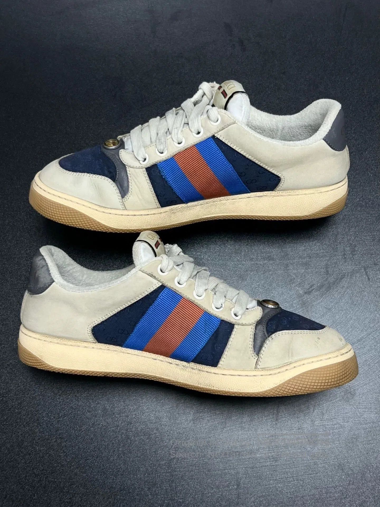 Gucci gucci distressed sneakers gray white blue 38.5. Size US 5.5 / EU 38 - 6 Thumbnail